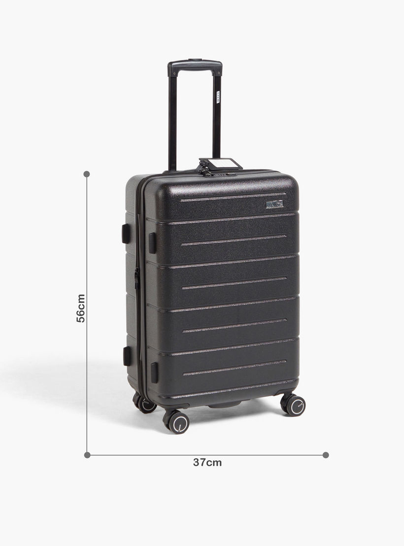 WAVE Textured Hardcase Luggage Trolley with Retractable Handle - 20 inches Cabin Bag-travel-luggagesandbags-luggage-image-2
