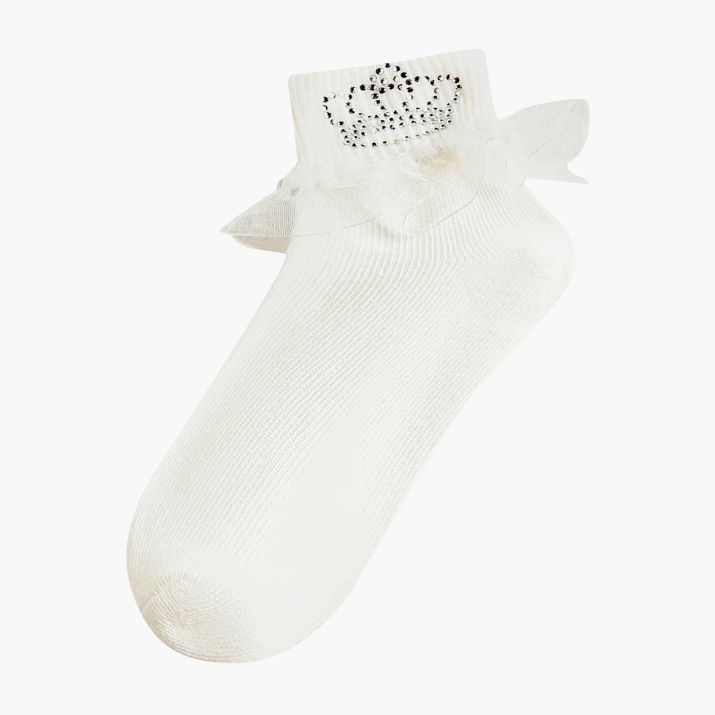 Pack of 3 Barefeet Girls Socks with Frill Detail-girls-accessories-socks-image-2