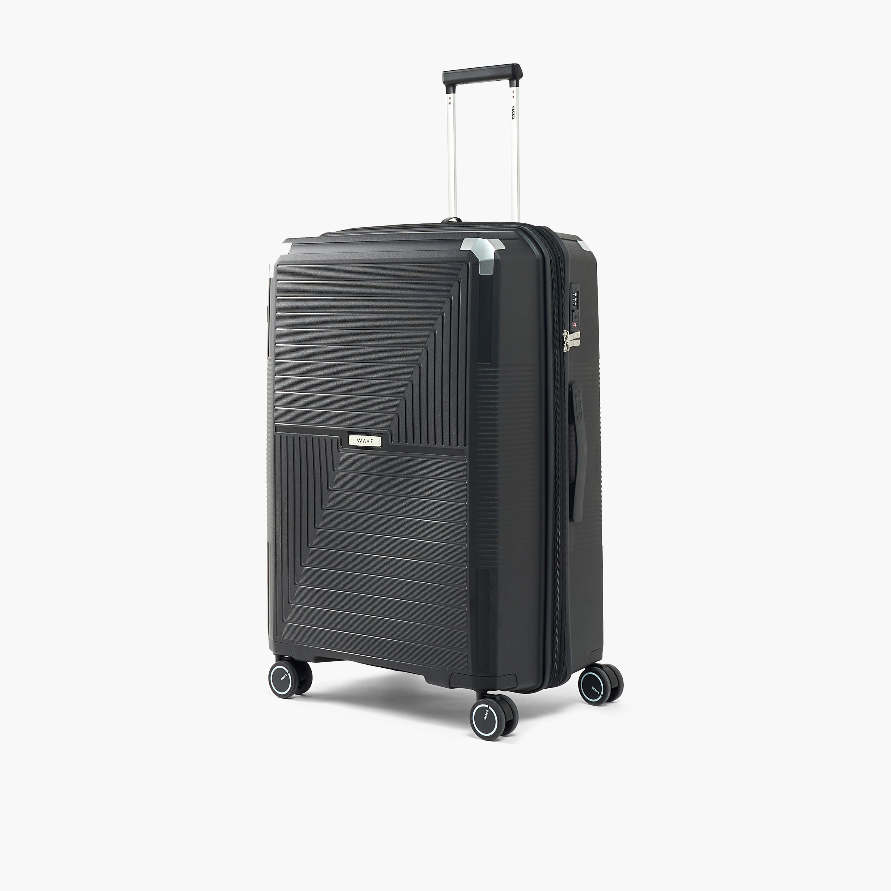 WAVE Textured Hardcase Luggage Trolley with Retractable Handle - 28 inches Check-In Bag-travel-luggagesandbags-luggage-image-1