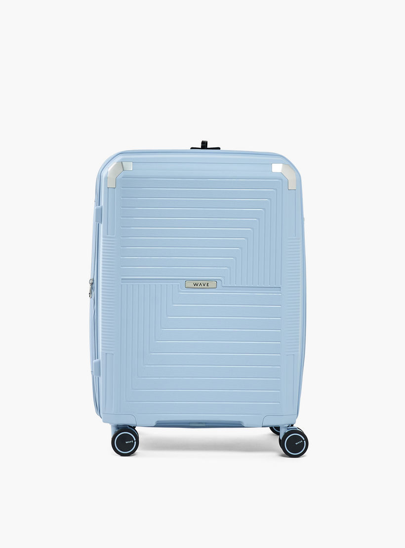 WAVE Textured Hardcase Luggage Trolley with Retractable Handle - 28 inches Check-In Bag-travel-luggagesandbags-luggage-image-2