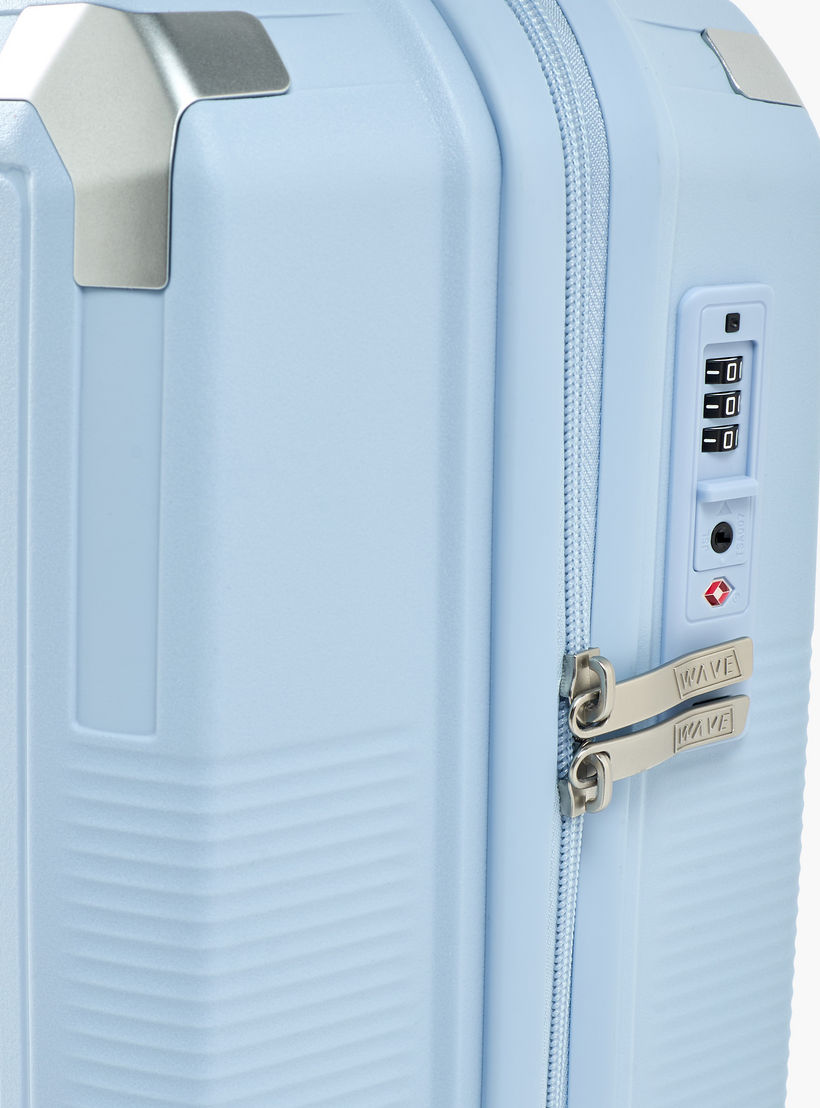 WAVE Textured Hardcase Luggage Trolley with Retractable Handle - 28 inches Check-In Bag-travel-luggagesandbags-luggage-image-4