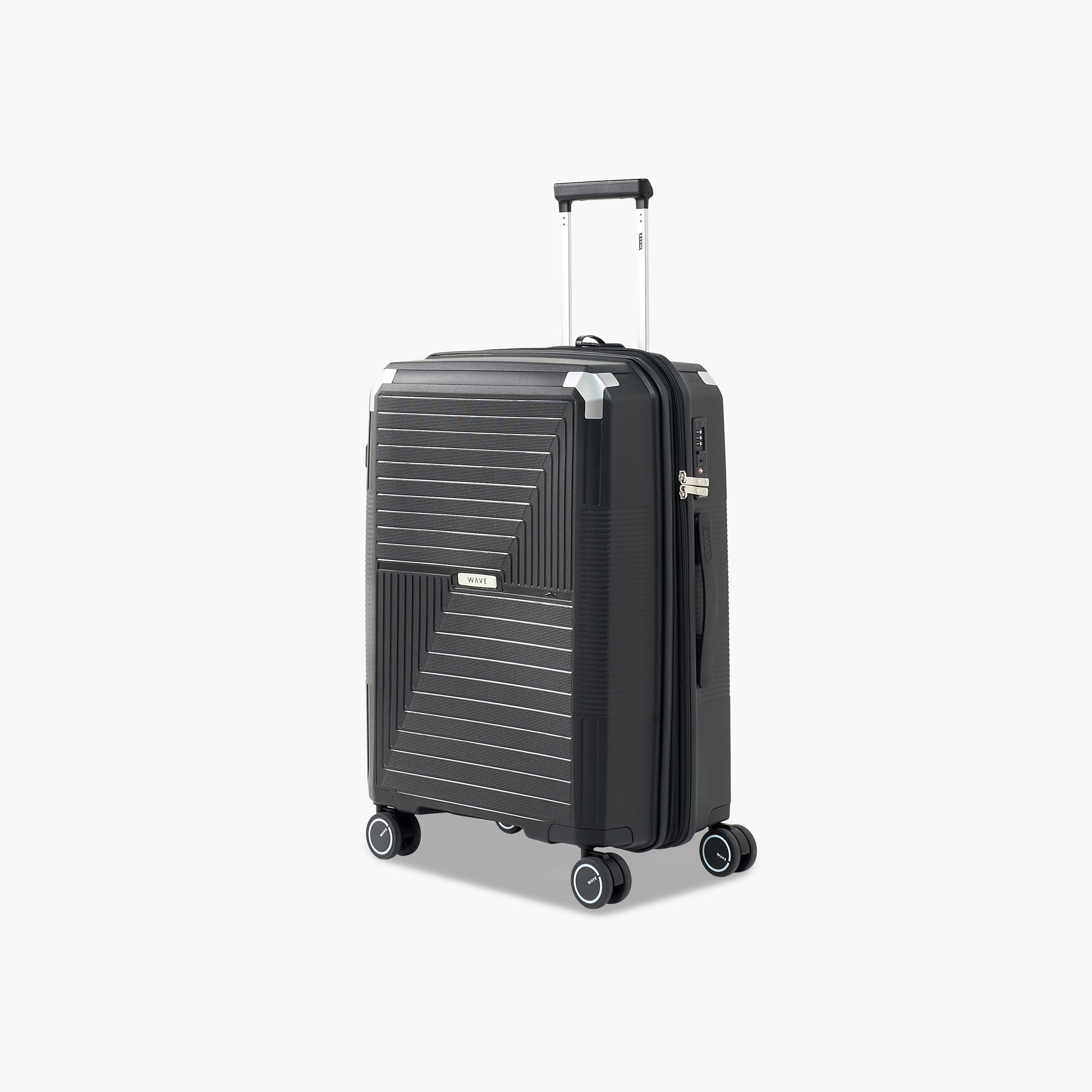 شنطة سفر بعجلات صلبة بارزة الملمس بمقبض قابل للسحب من ويفي - 24 بوصة للشحن-travel-luggagesandbags-luggage-image-1