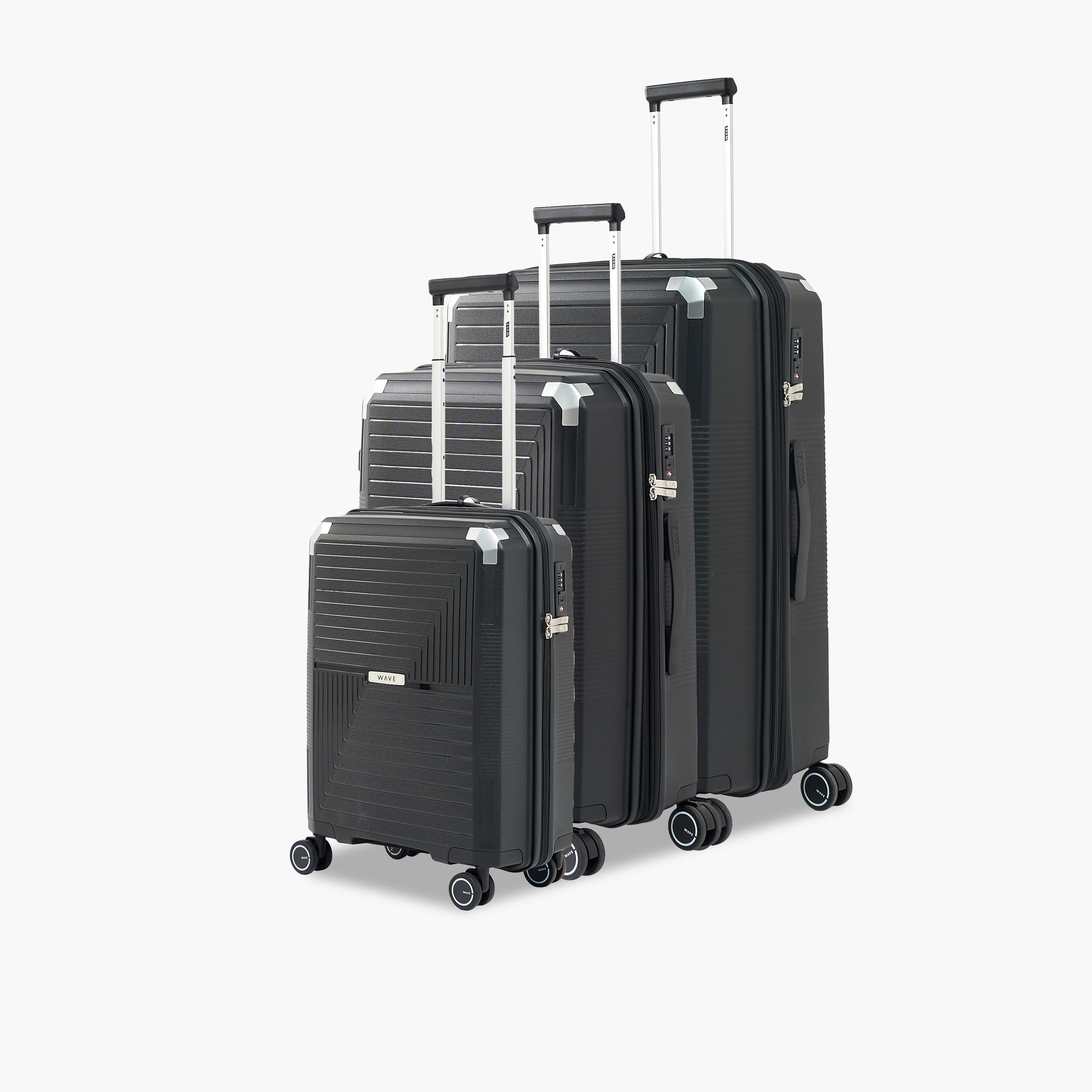 شنطة سفر بعجلات صلبة بارزة الملمس بمقبض قابل للسحب من ويفي - 24 بوصة للشحن-travel-luggagesandbags-luggage-image-10