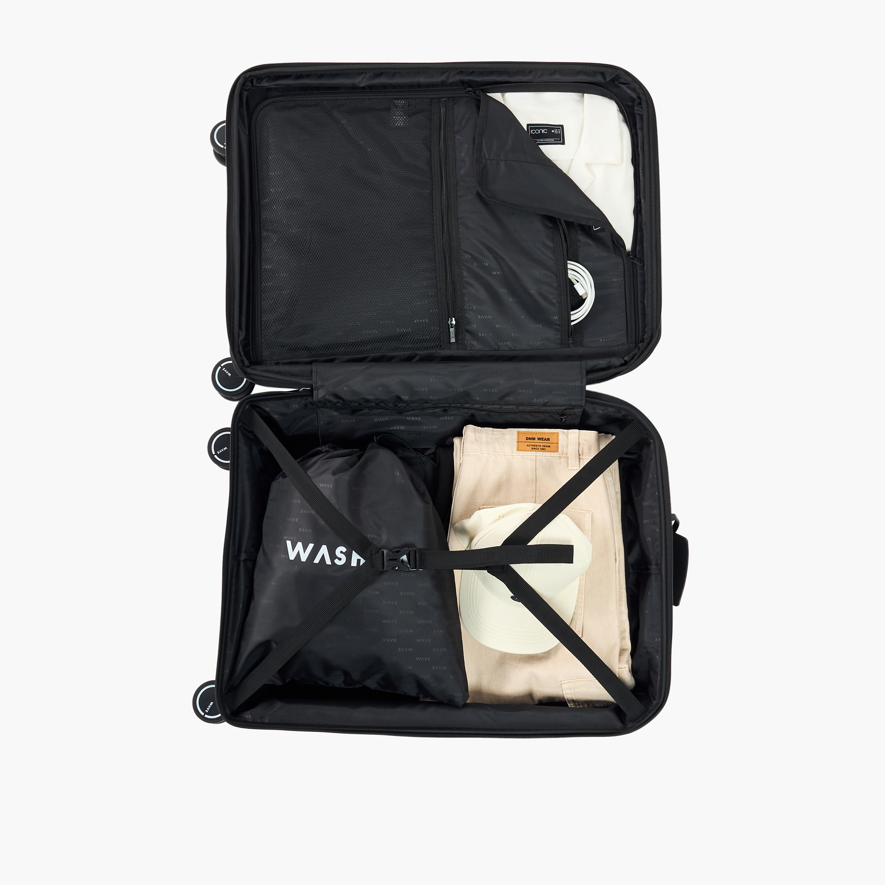 شنطة سفر بعجلات صلبة بارزة الملمس بمقبض قابل للسحب من ويفي - 24 بوصة للشحن-travel-luggagesandbags-luggage-image-8