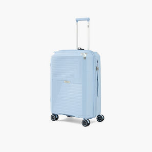 WAVE Textured Hardcase Luggage Trolley with Retractable Handle - 24 inches Check-In Bag-travel-luggagesandbags-image-1