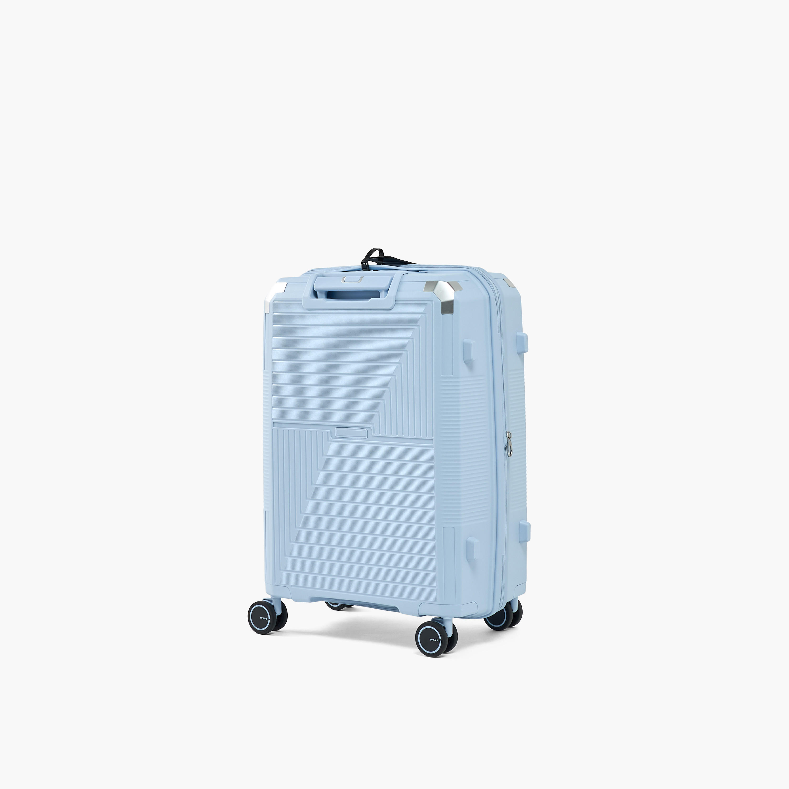 WAVE Textured Hardcase Luggage Trolley with Retractable Handle - 24 inches Check-In Bag-travel-luggagesandbags-luggage-image-3