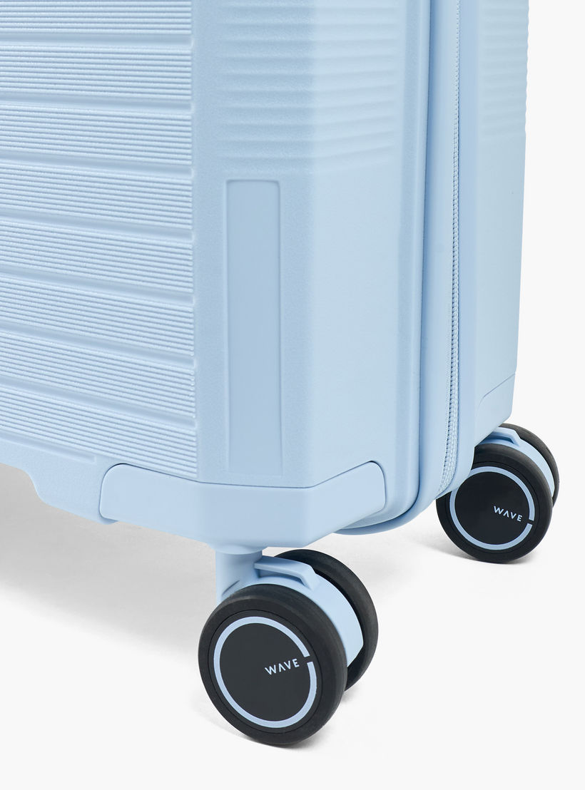 WAVE Textured Hardcase Luggage Trolley with Retractable Handle - 24 inches Check-In Bag-travel-luggagesandbags-luggage-image-7