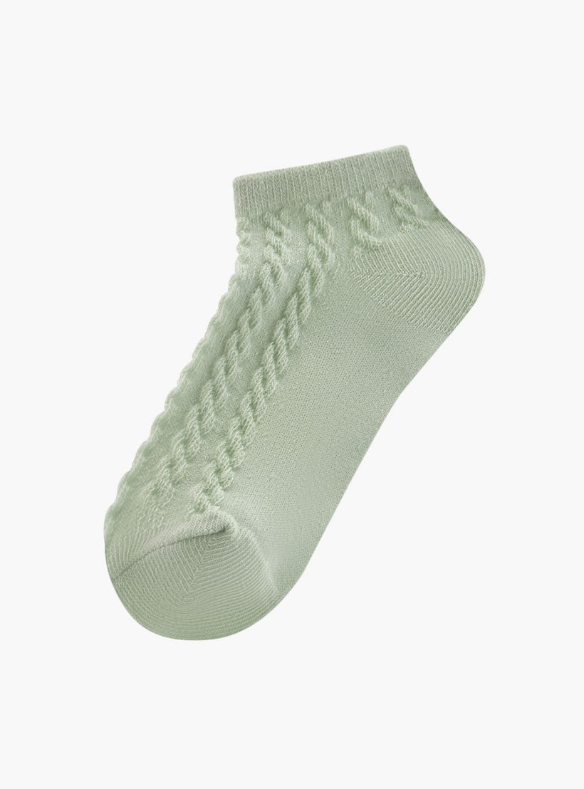 طقم جوارب بارزة الملمس 5 أزواج بطول الكاحل من بيرفيت-girls-accessories-socks-image-2