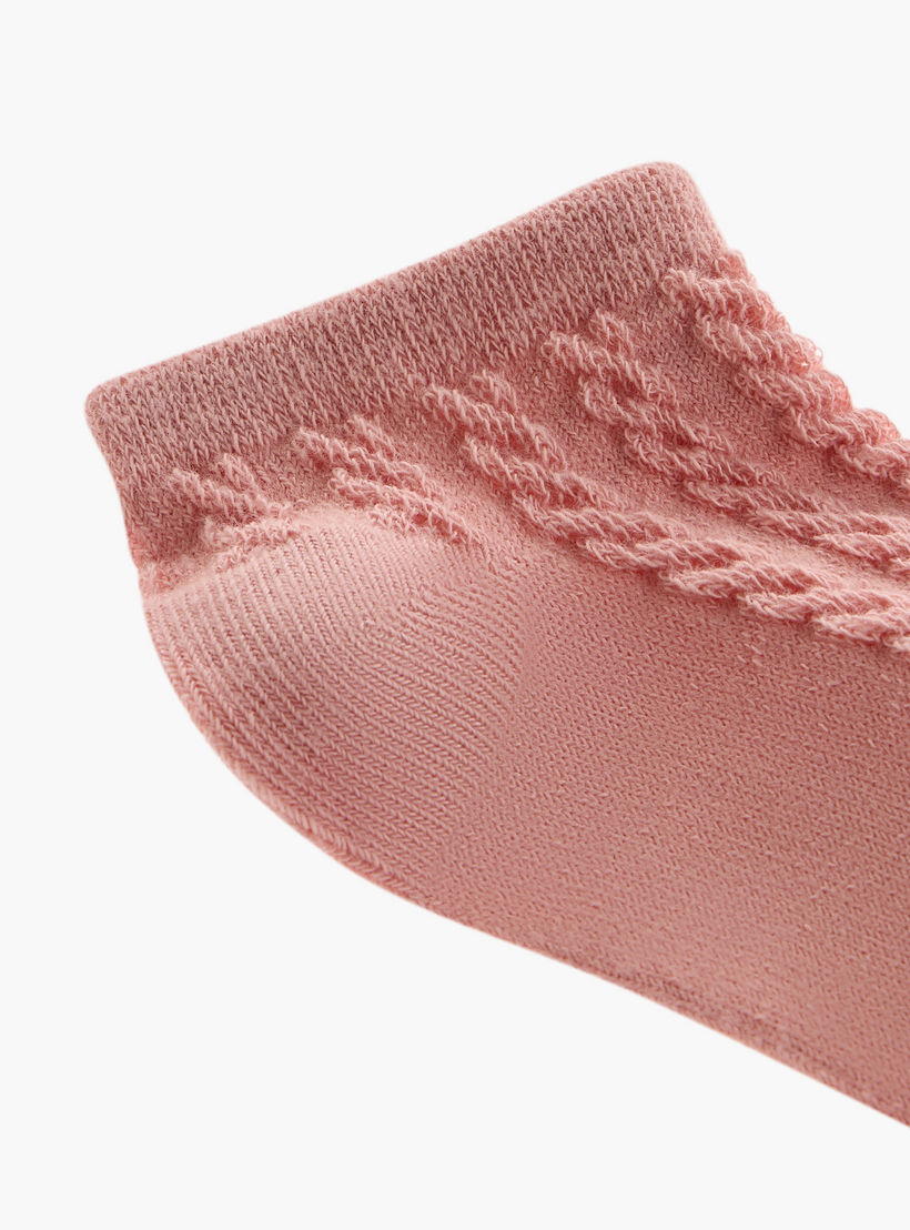 طقم جوارب بارزة الملمس 5 أزواج بطول الكاحل من بيرفيت-girls-accessories-socks-image-3