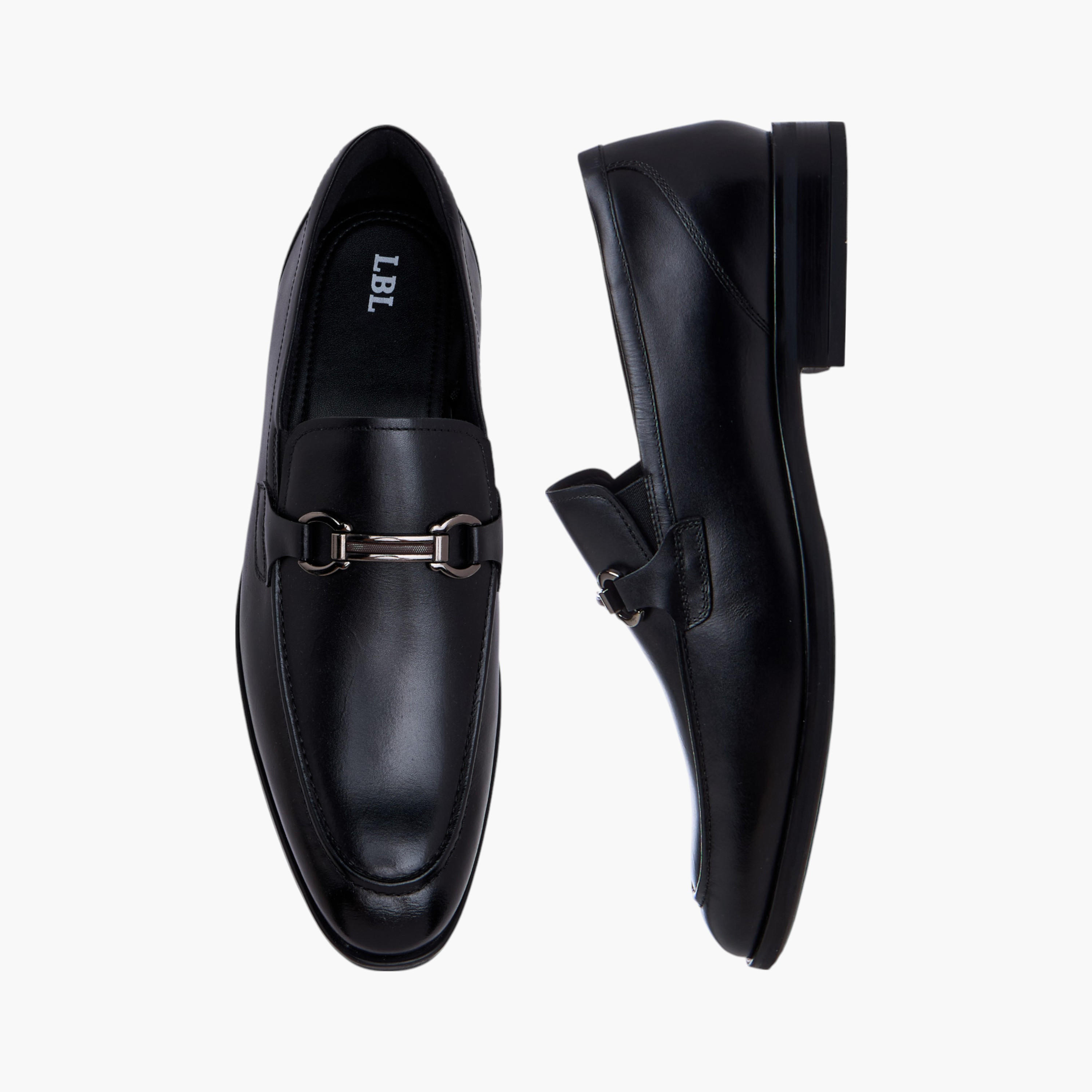 LBL by Shoexpress Metal Accent Slip-On Loafers-men-shoes-formalshoes-image-1