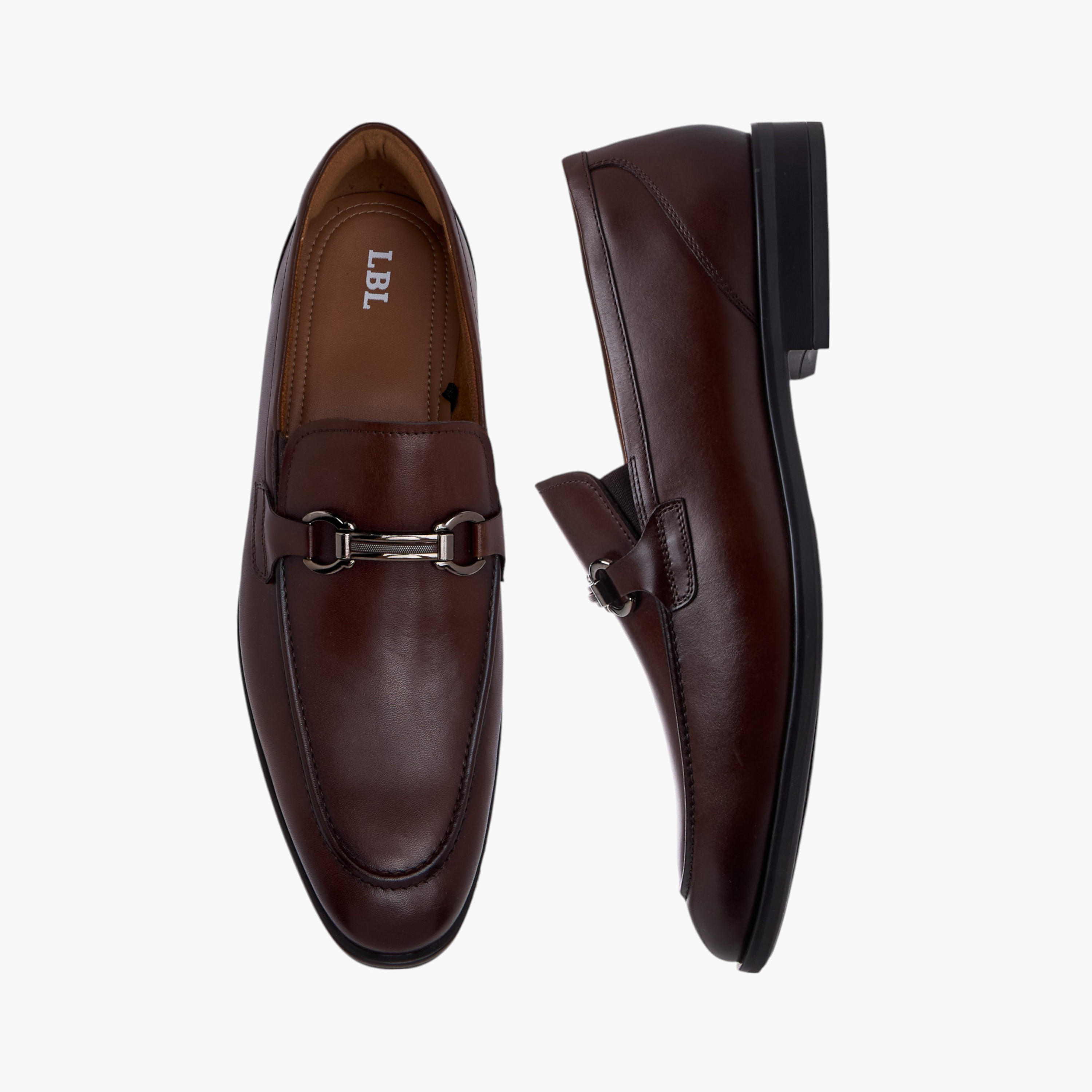 حذاء سهل الارتداء بزينة معدنية من إل بي إل من شو إكسبريس-men-shoes-formalshoes-image-1