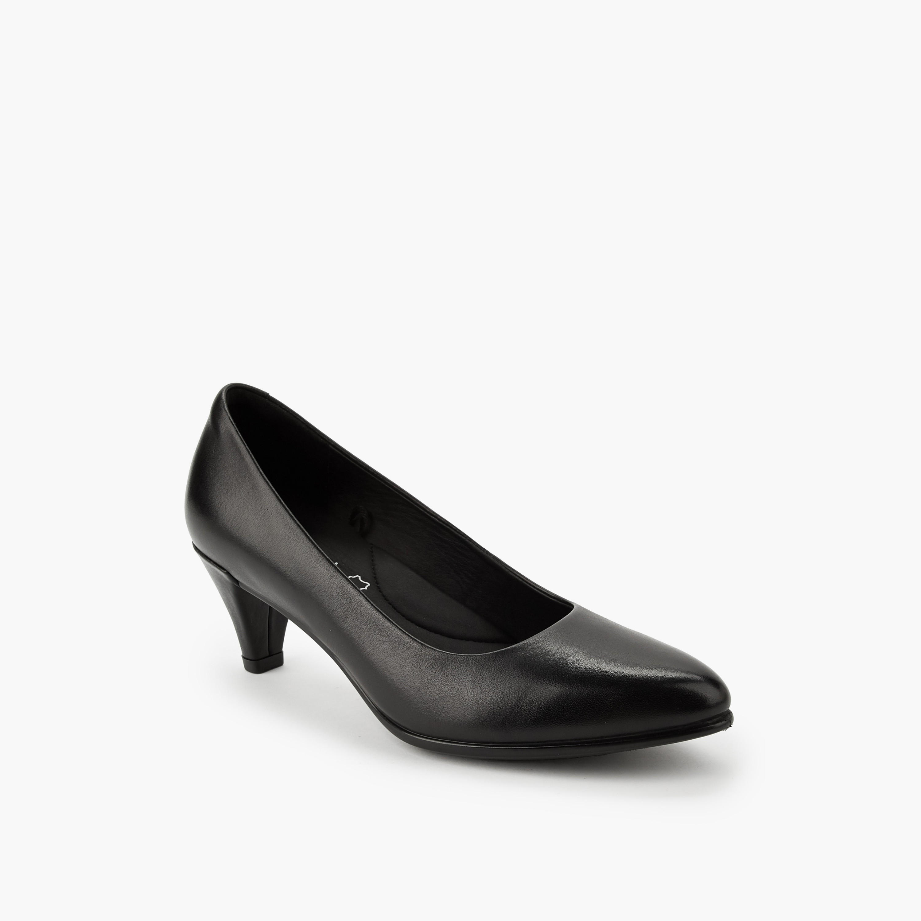 Le Confort Women Cone Heel Leather Pumps-women-shoes-heels-image-2
