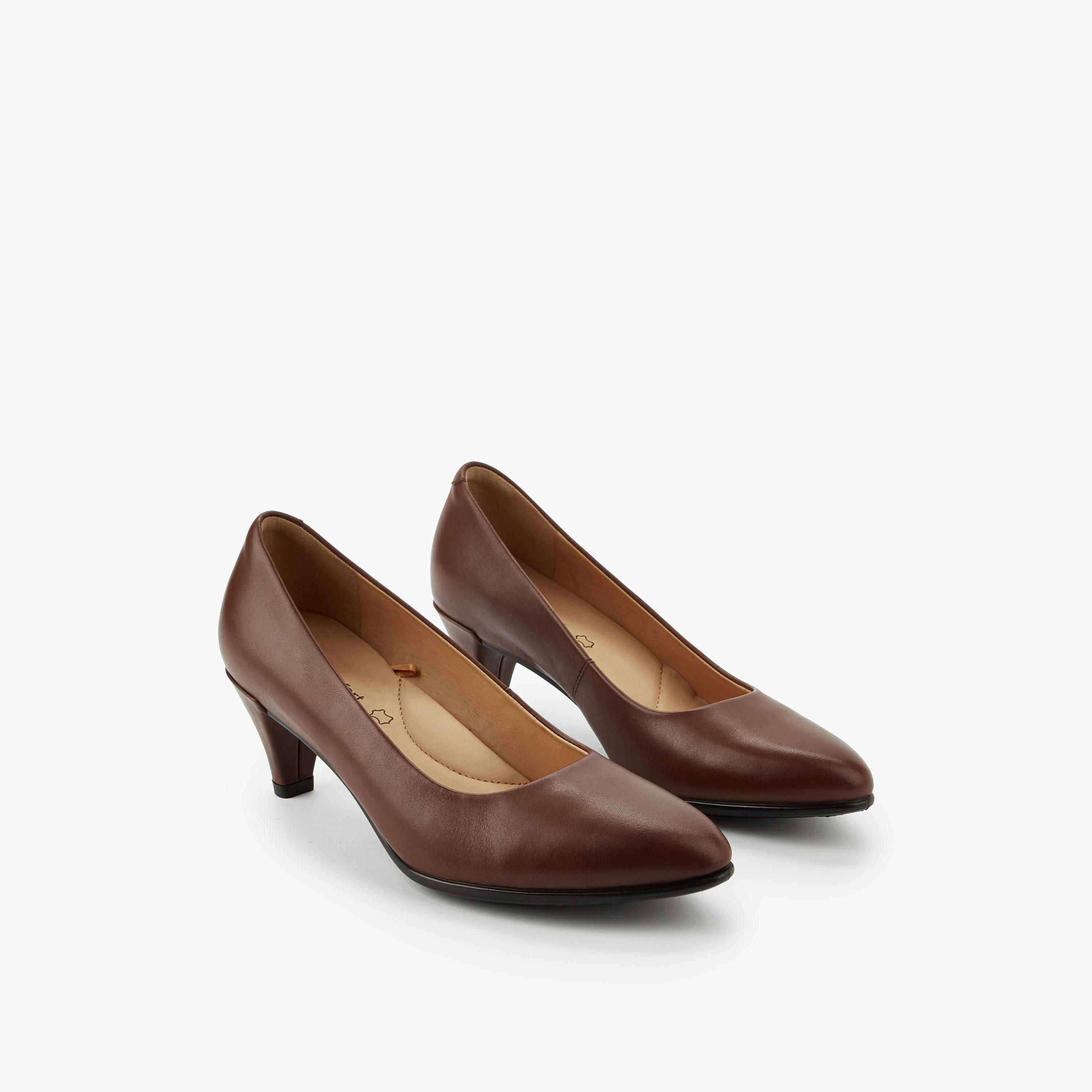 Le Confort Women Cone Heel Leather Pumps-women-shoes-heels-image-1