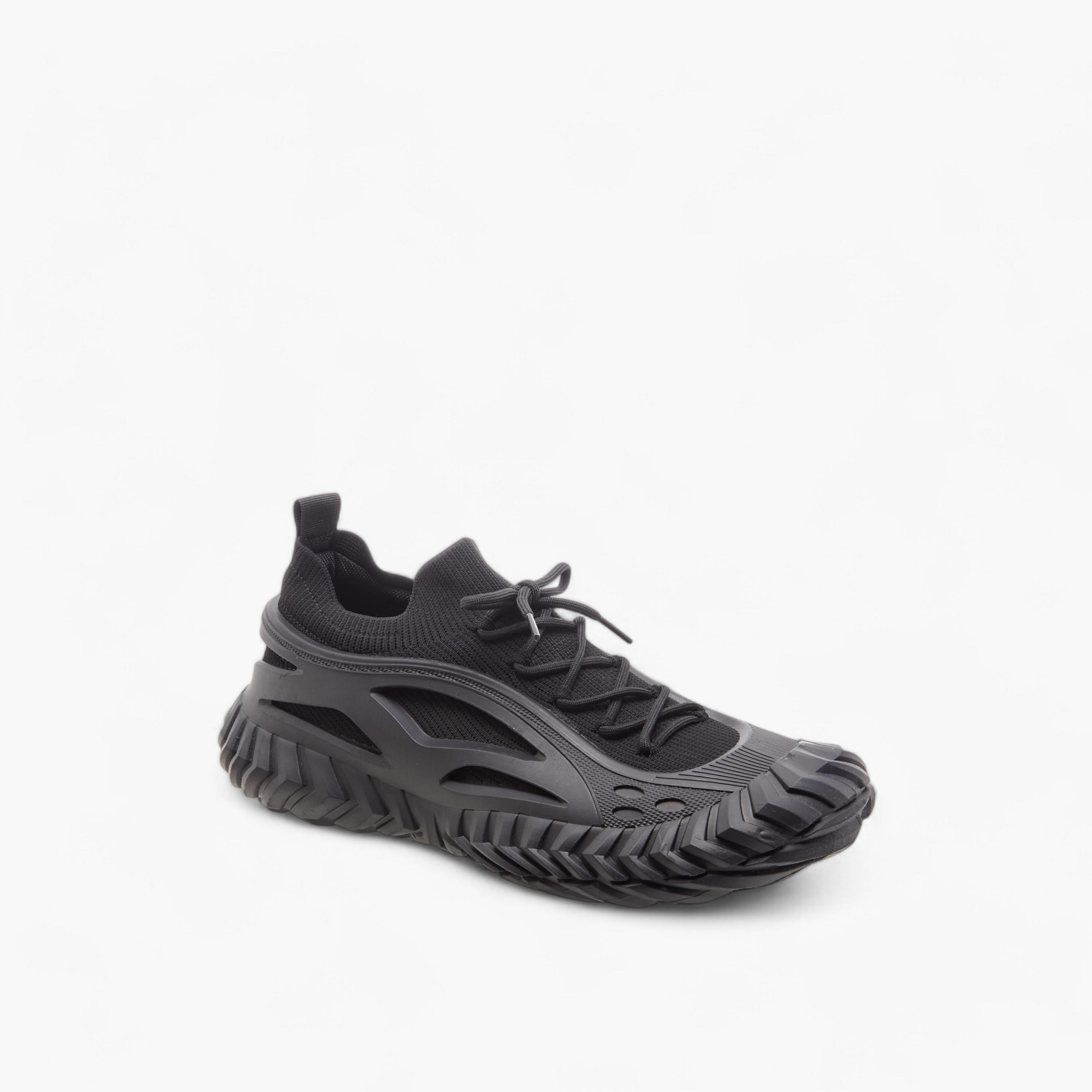 Lee Cooper Men's Panelled Sneakers with Lace-Up Closure-men-shoes-sneakers-image-2