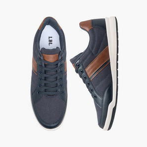 LBL by Shoexpress Panelled Sneakers with Lace-Up Closure-men-shoes-image-1