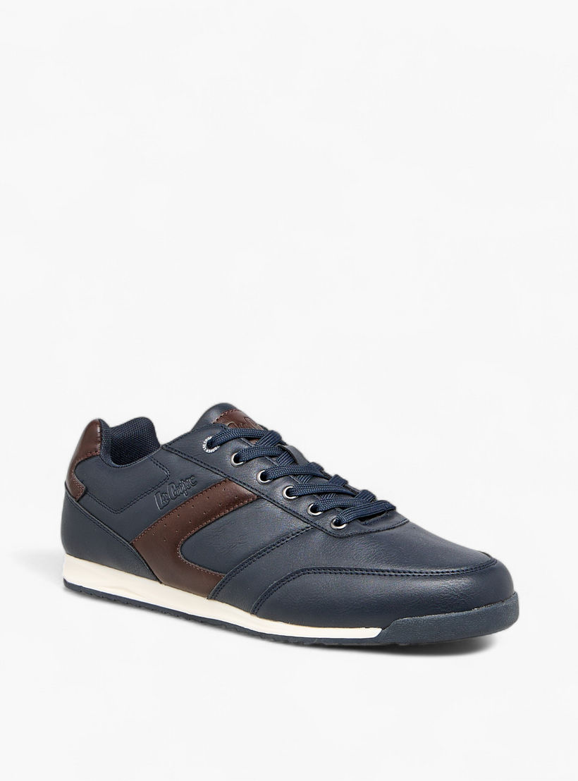 Lee Cooper Panelled Sneakers with Lace-Up Closure-men-shoes-sneakers-image-2