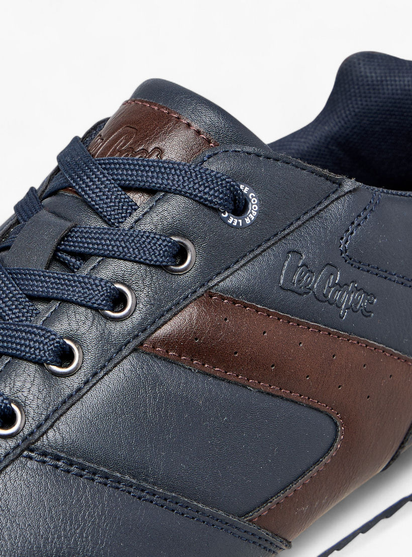 Lee Cooper Panelled Sneakers with Lace-Up Closure-men-shoes-sneakers-image-4
