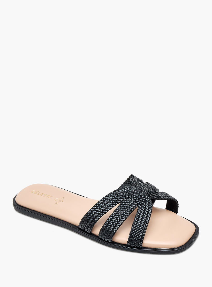 Celeste Women's Textured Slip-On Flat Sandals-women-shoes-flats-sandals-image-2