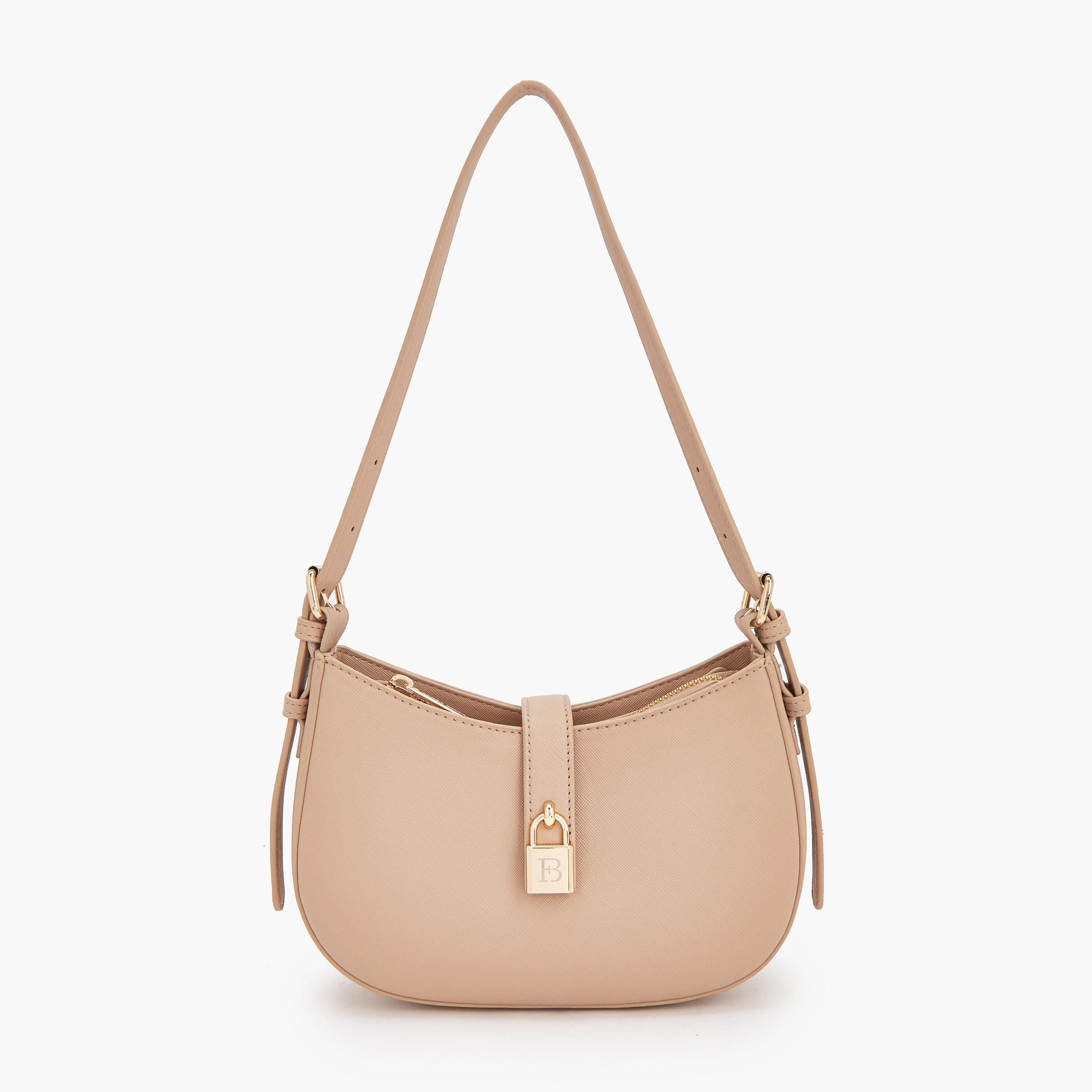 Flora Bella Solid Shoulder Bag with Zip Closure-women-bagsandwallets-handbags-image-1