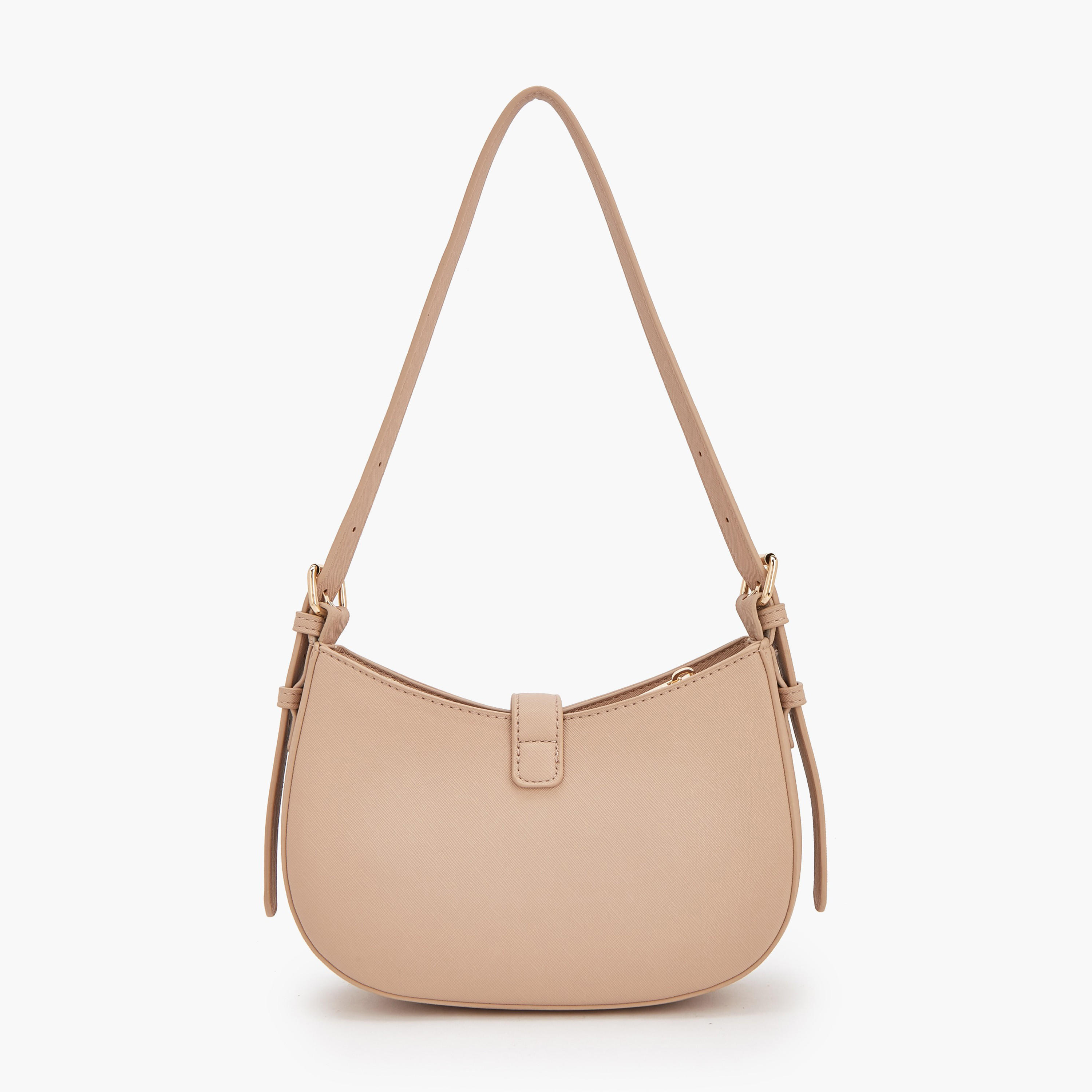 Flora Bella Solid Shoulder Bag with Zip Closure-women-bagsandwallets-handbags-image-4