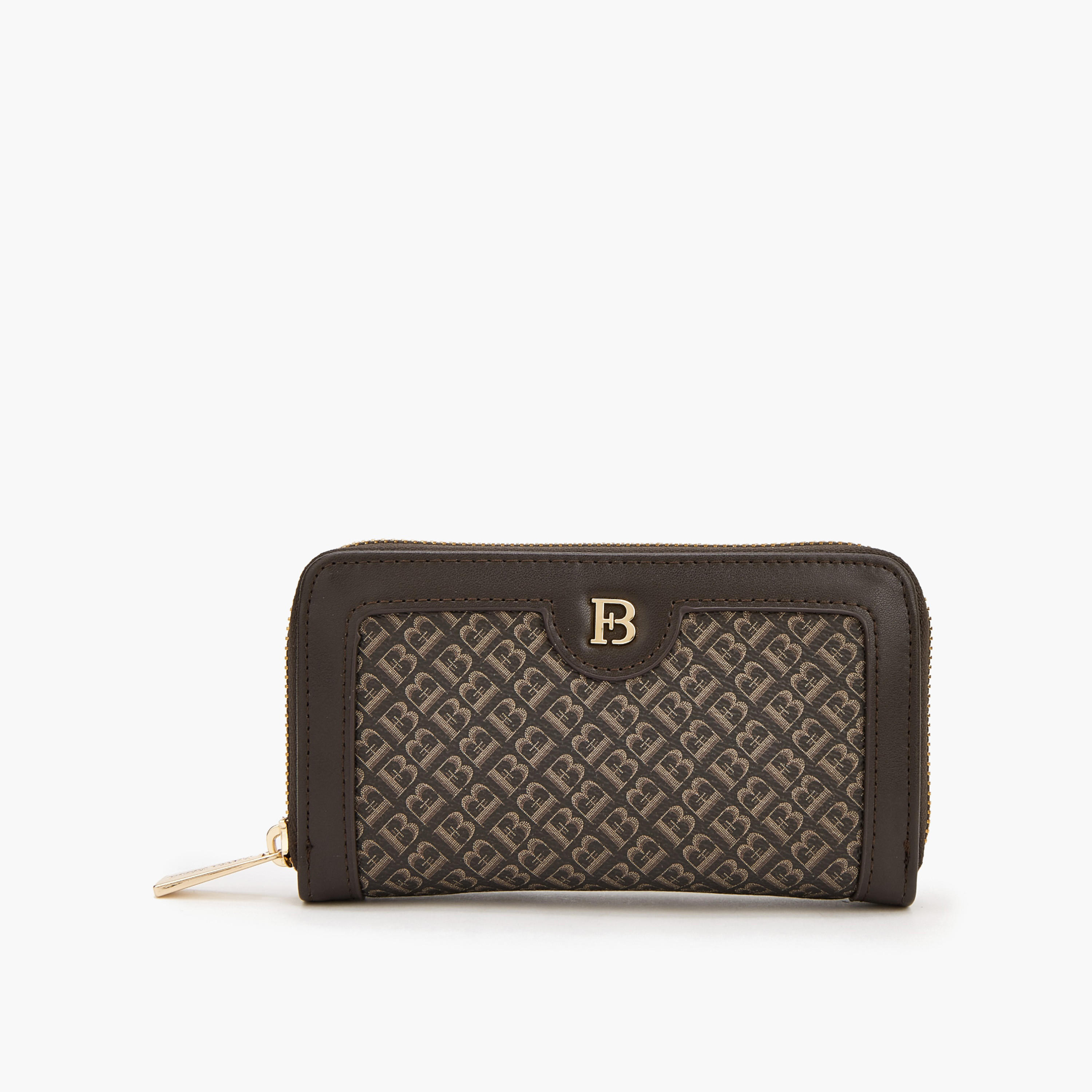 Flora Bella Monogram Print Zip Around Wallet-women-bagsandwallets-wallets-image-1