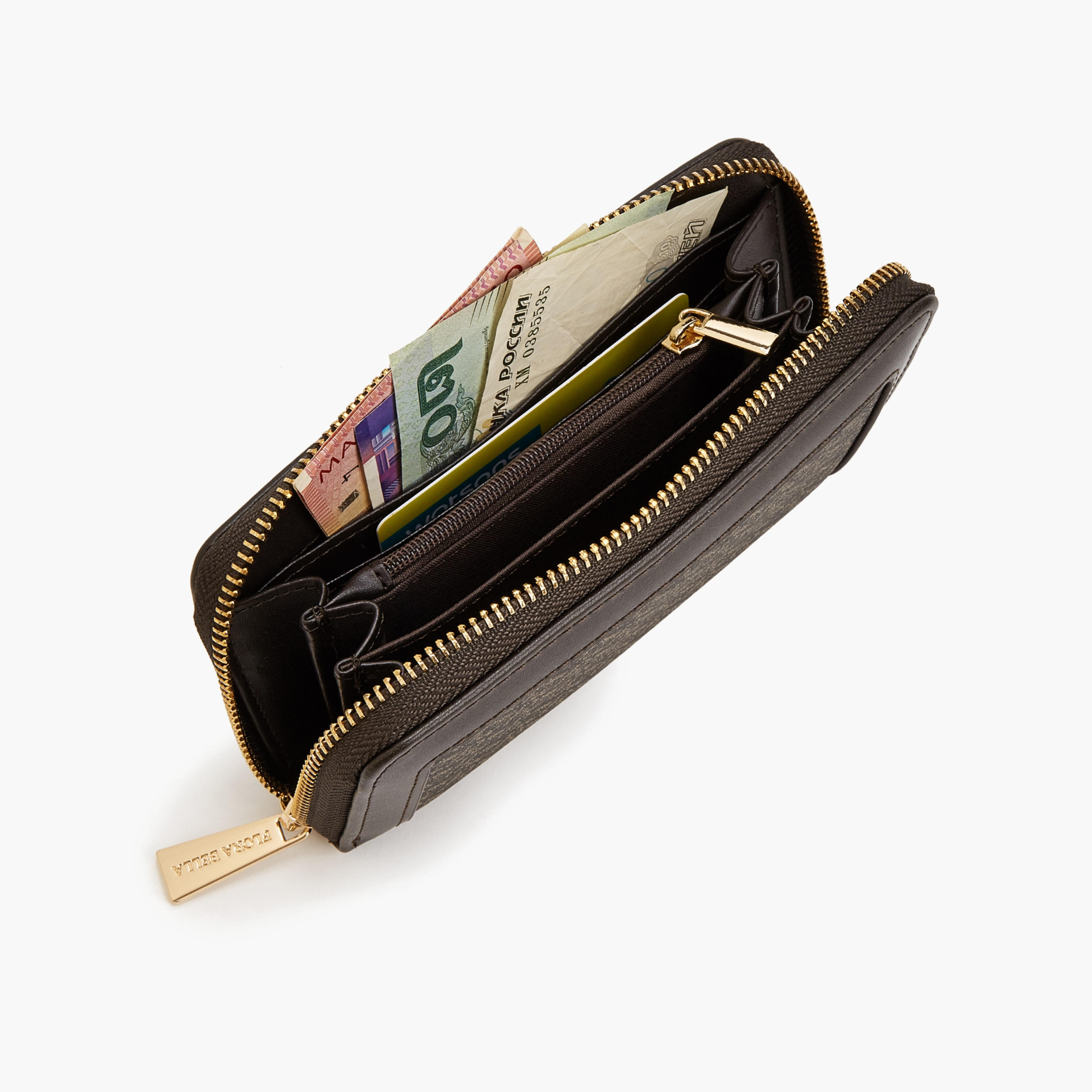 Flora Bella Monogram Print Zip Around Wallet-women-bagsandwallets-wallets-image-7