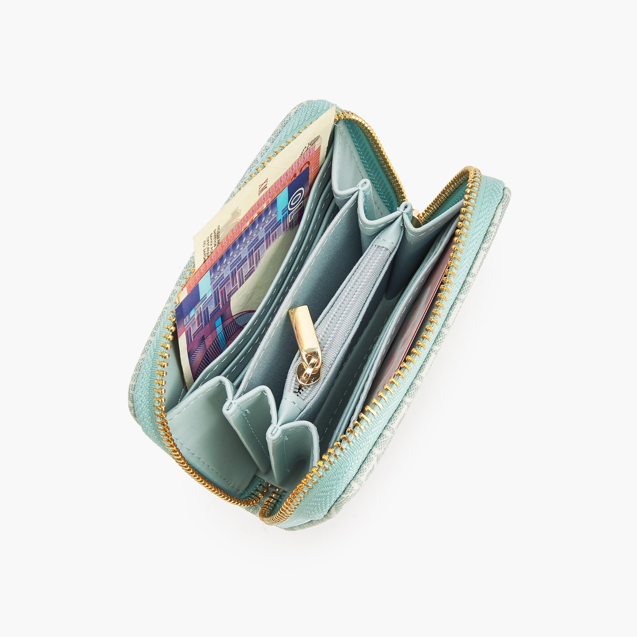 Flora Bella Monogram Print Zip Around Wallet-women-bagsandwallets-wallets-image-7