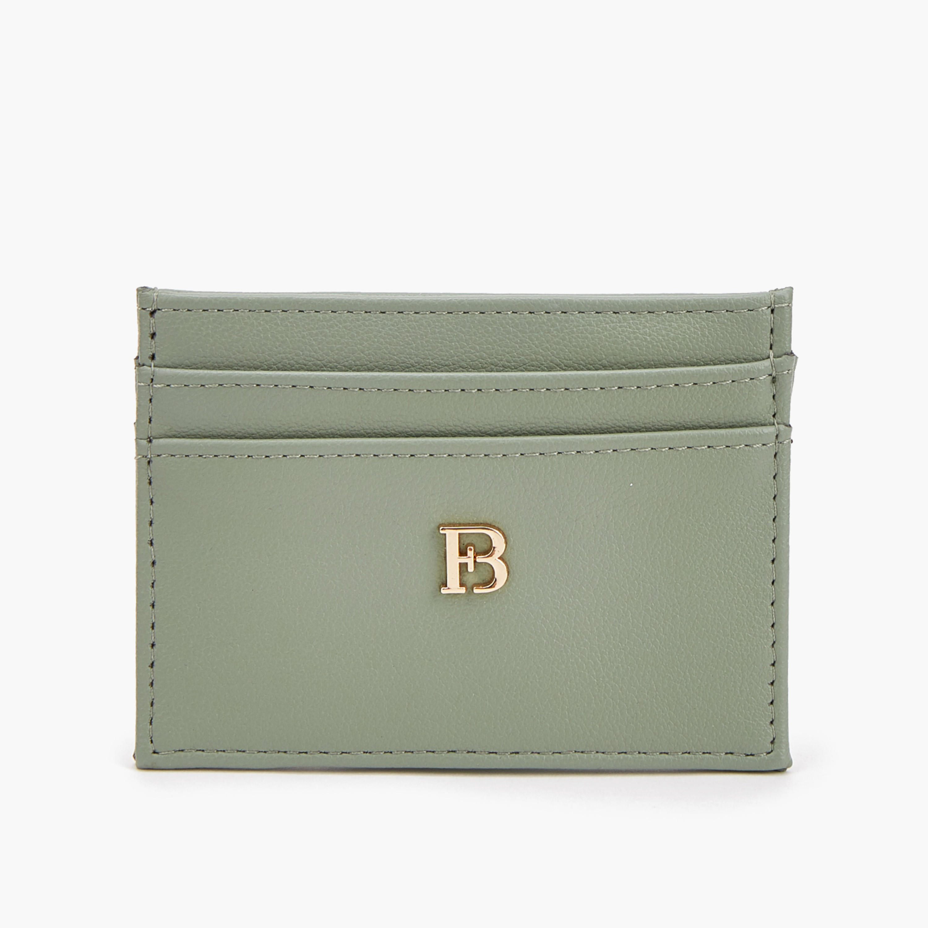 Flora Bella Logo Metallic Accent Card Holder-women-bagsandwallets-wallets-image-1