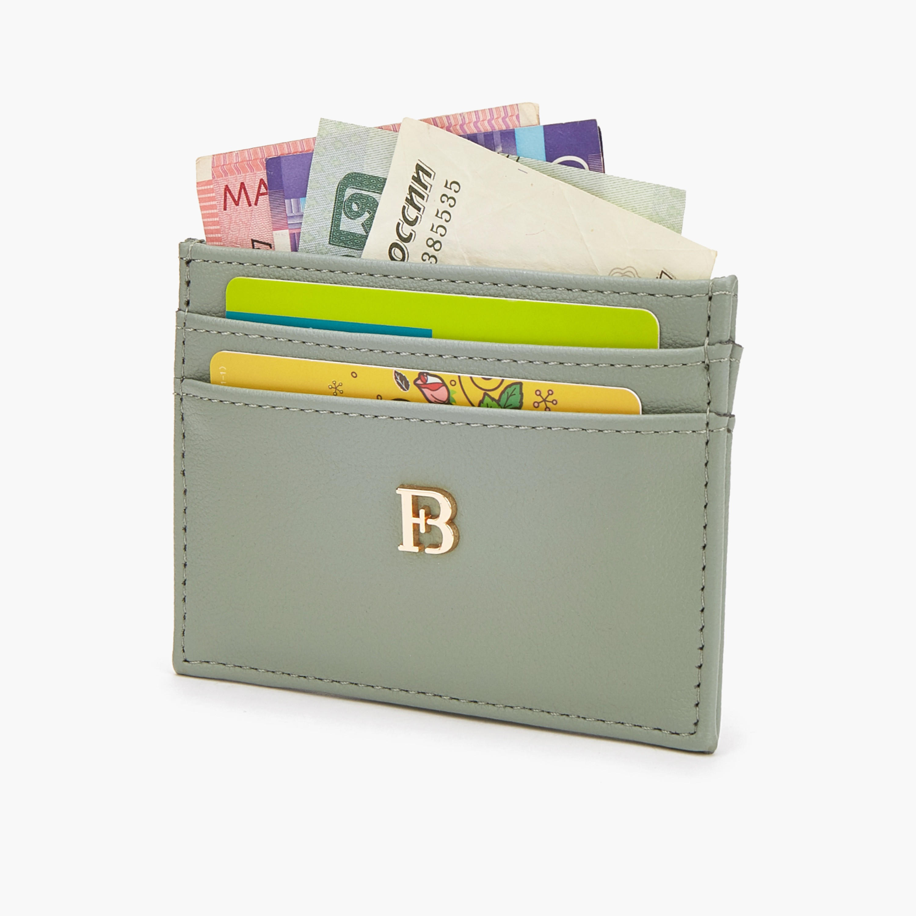 Flora Bella Logo Metallic Accent Card Holder-women-bagsandwallets-wallets-image-7