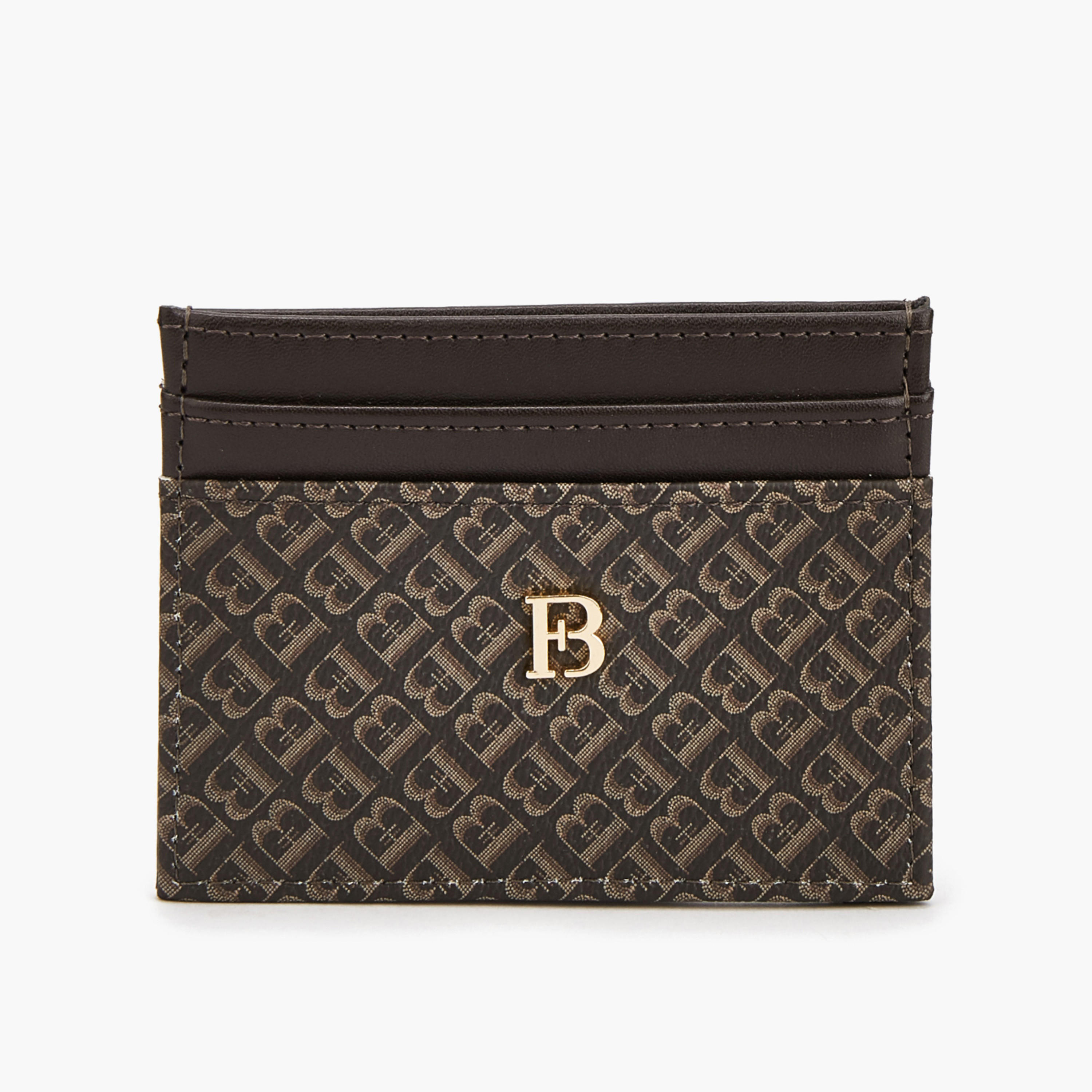 Flora Bella Monogram Print Card Holder-women-bagsandwallets-wallets-image-1
