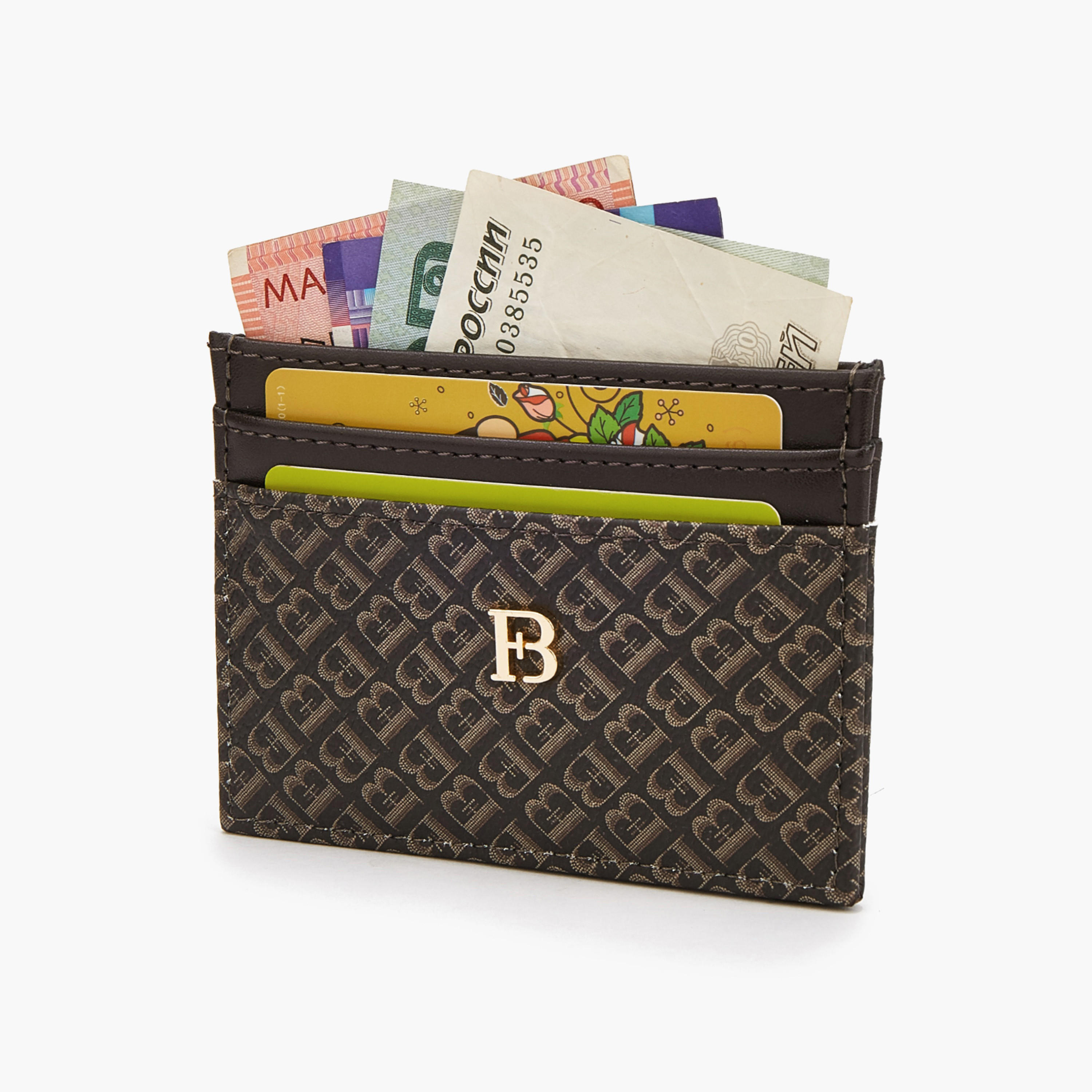 Flora Bella Monogram Print Card Holder-women-bagsandwallets-wallets-image-7