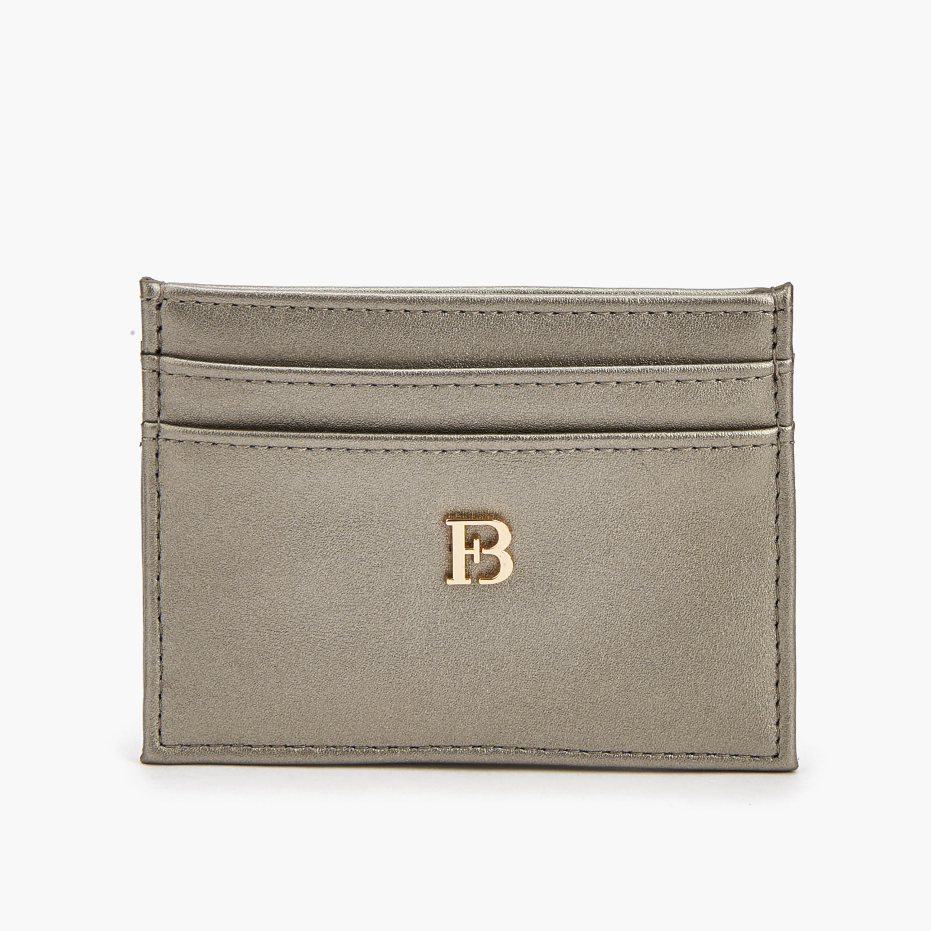 Flora Bella Logo Metallic Accent Card Holder-women-bagsandwallets-wallets-image-1