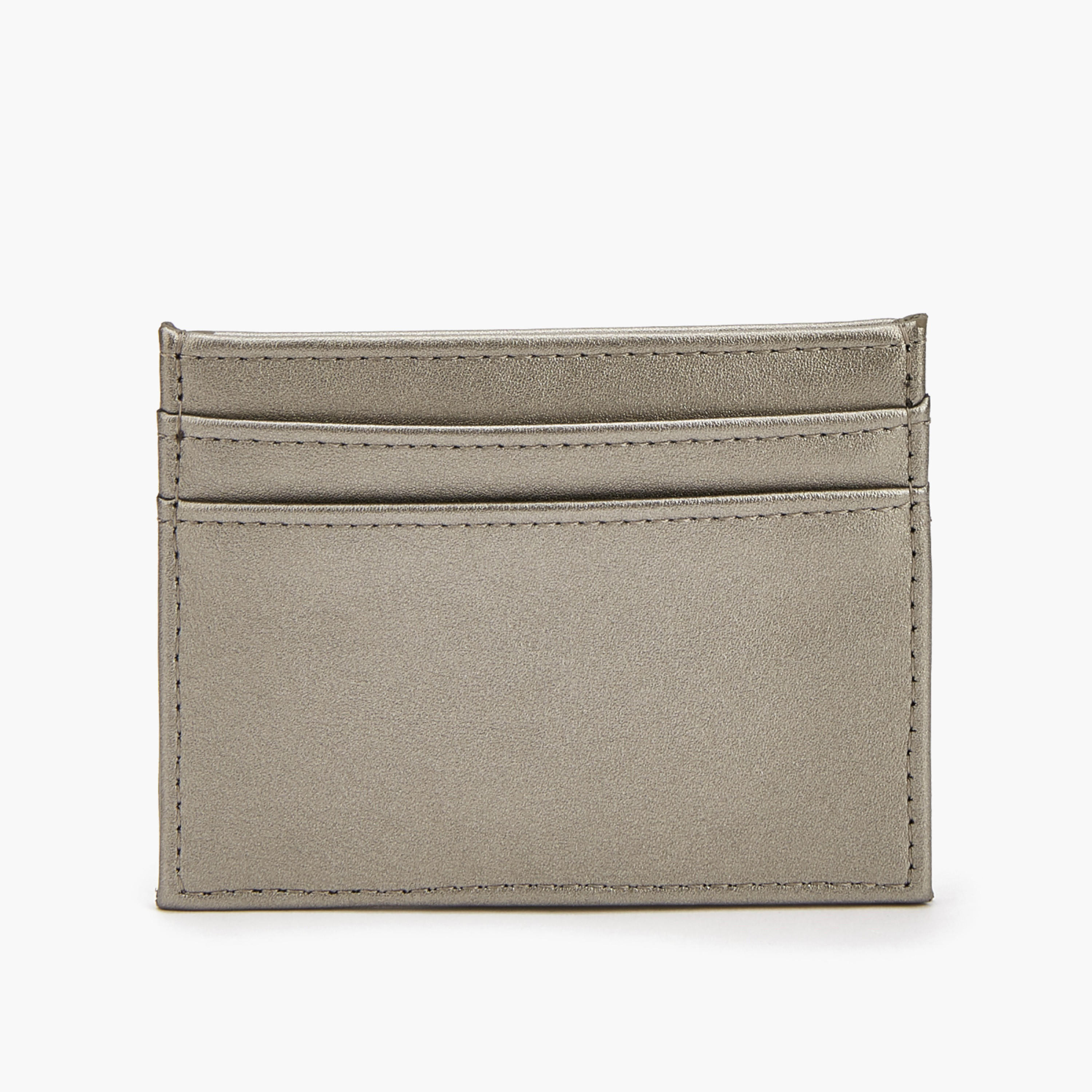 Flora Bella Logo Metallic Accent Card Holder-women-bagsandwallets-wallets-image-2
