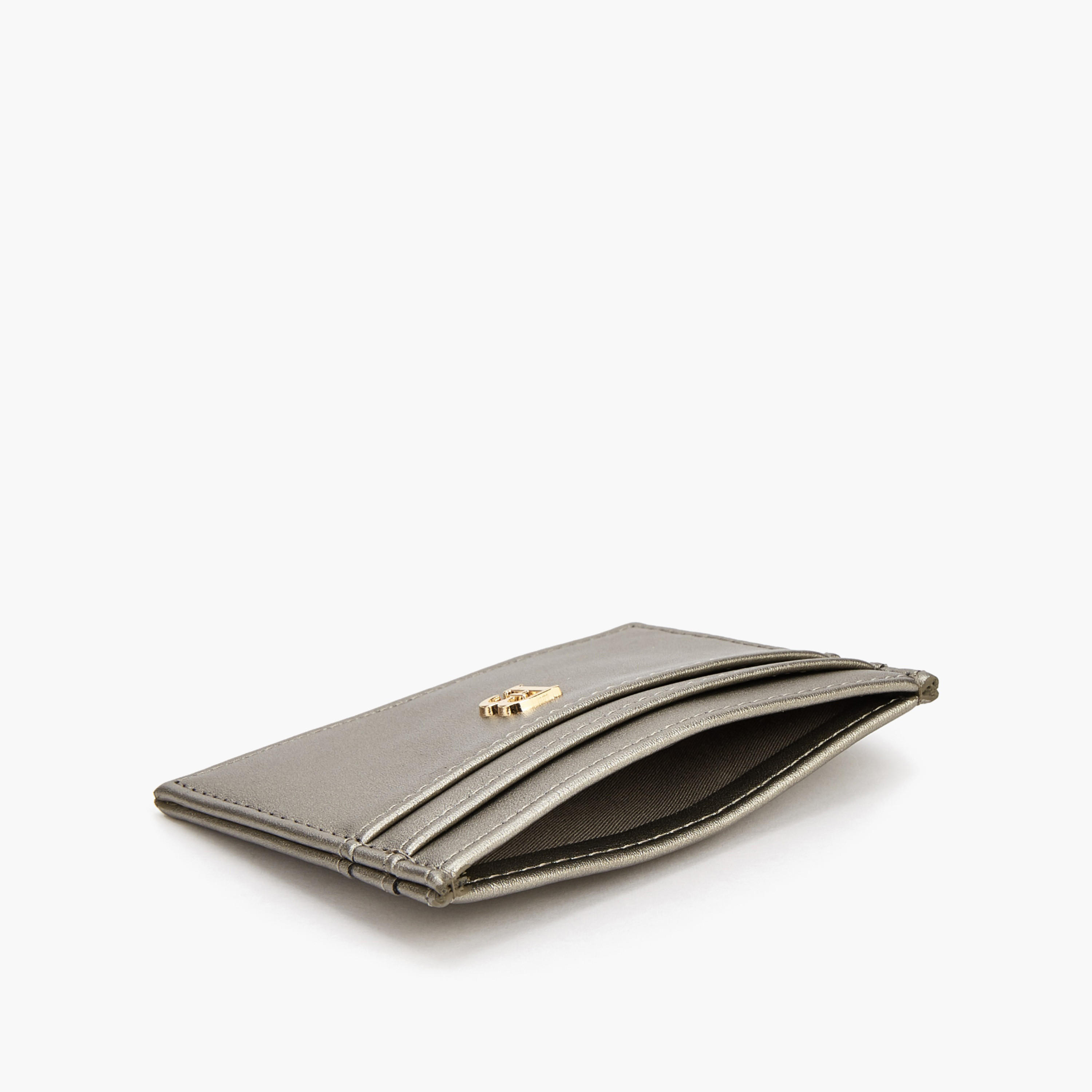 Flora Bella Logo Metallic Accent Card Holder-women-bagsandwallets-wallets-image-6
