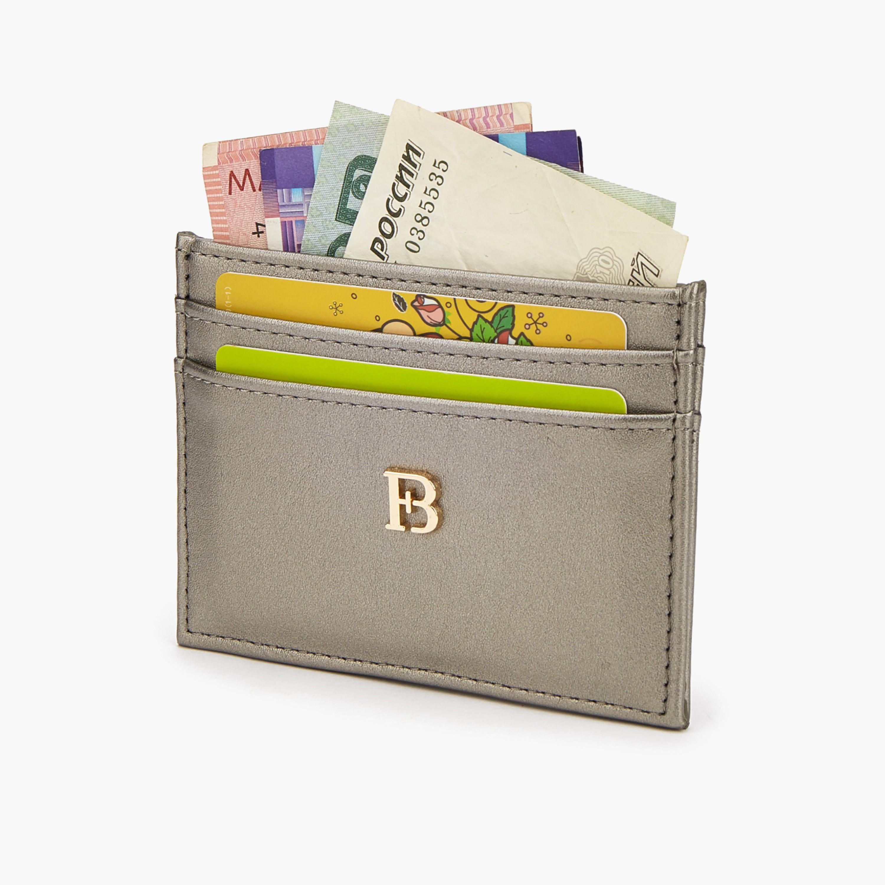 Flora Bella Logo Metallic Accent Card Holder-women-bagsandwallets-wallets-image-7