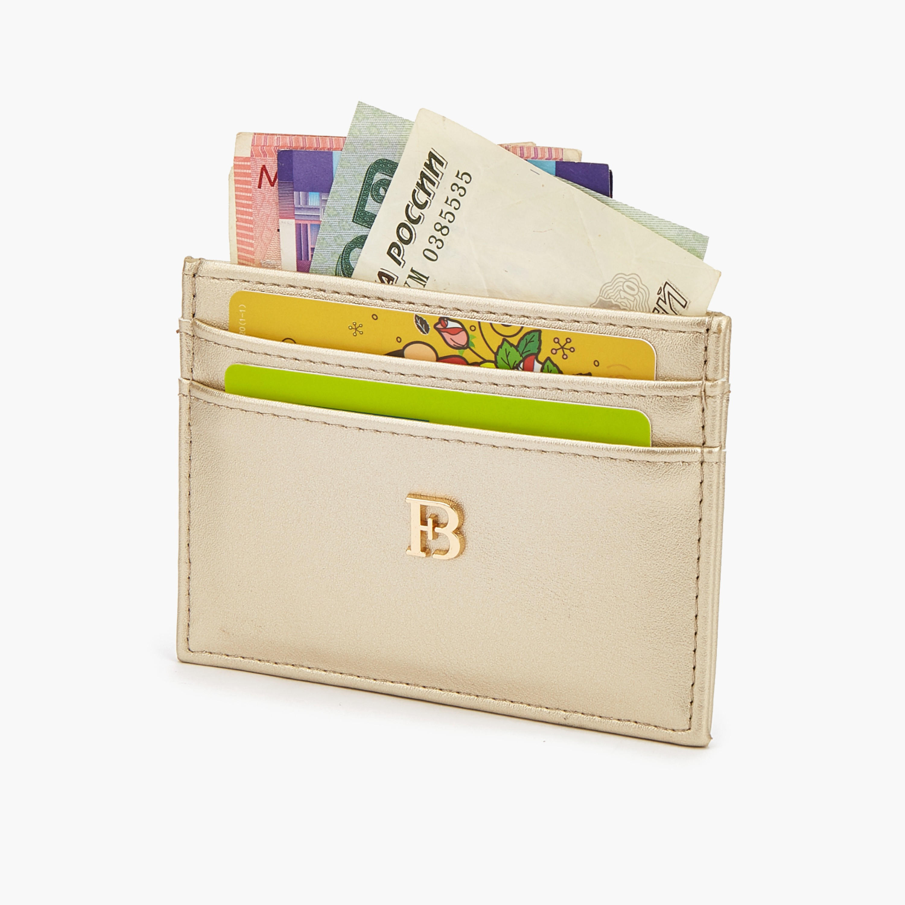 حامل بطاقات بزينة شعار معدنية من فلورا بيلا-women-bagsandwallets-wallets-image-7
