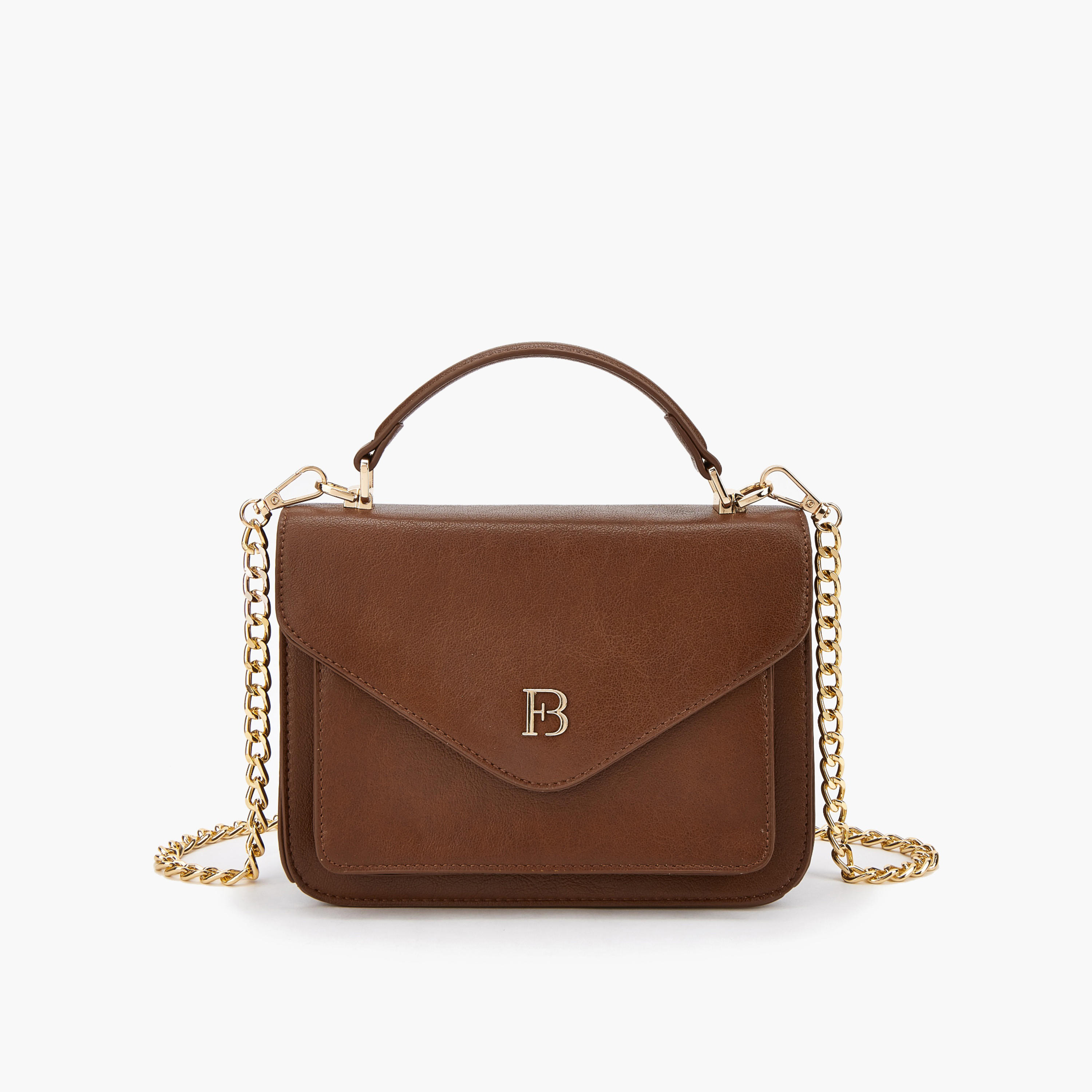 شنطة كروس بودي بحزام سلسلة قابل للفصل وزينة الشعار من فلورا بيلا-women-bagsandwallets-handbags-image-1