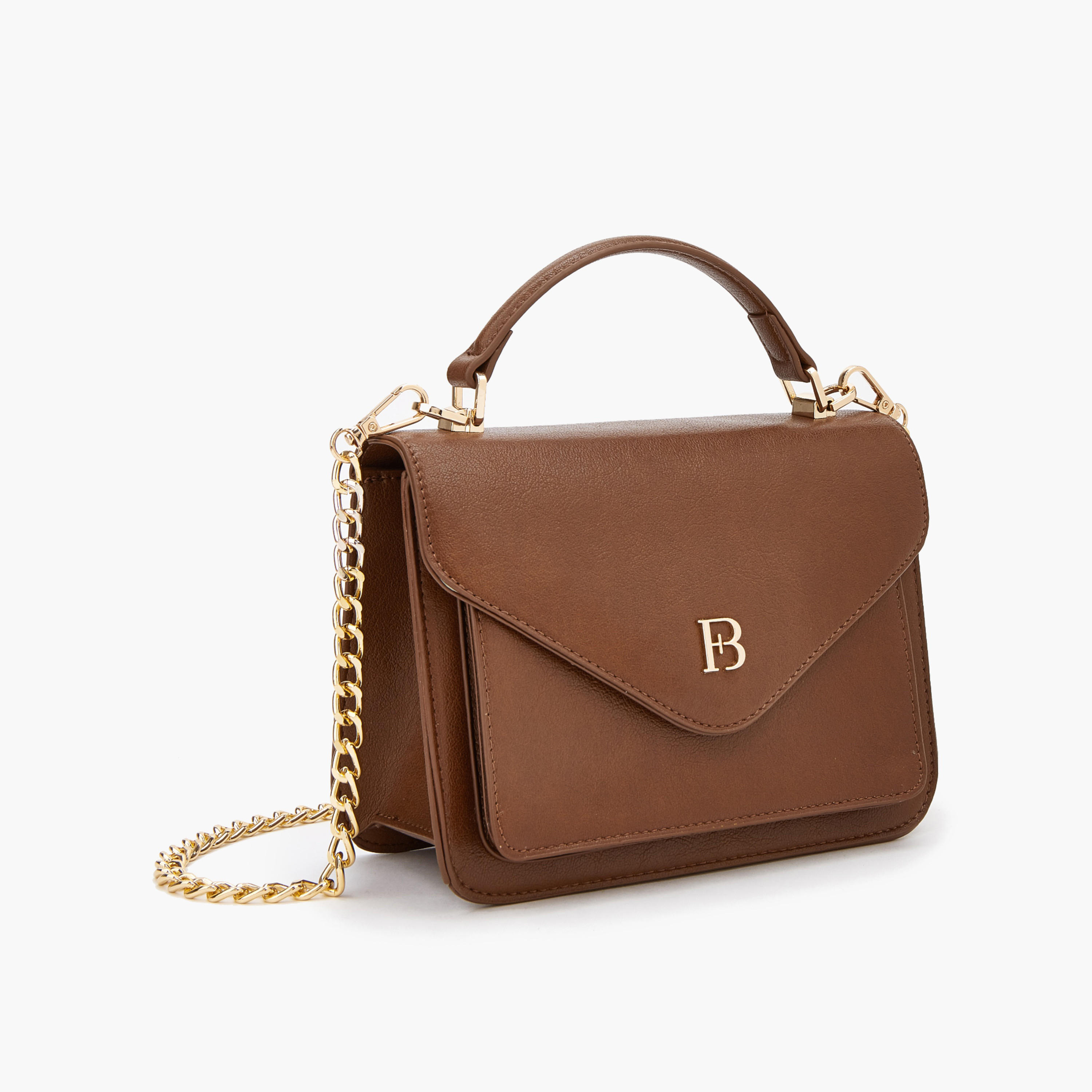 شنطة كروس بودي بحزام سلسلة قابل للفصل وزينة الشعار من فلورا بيلا-women-bagsandwallets-handbags-image-2