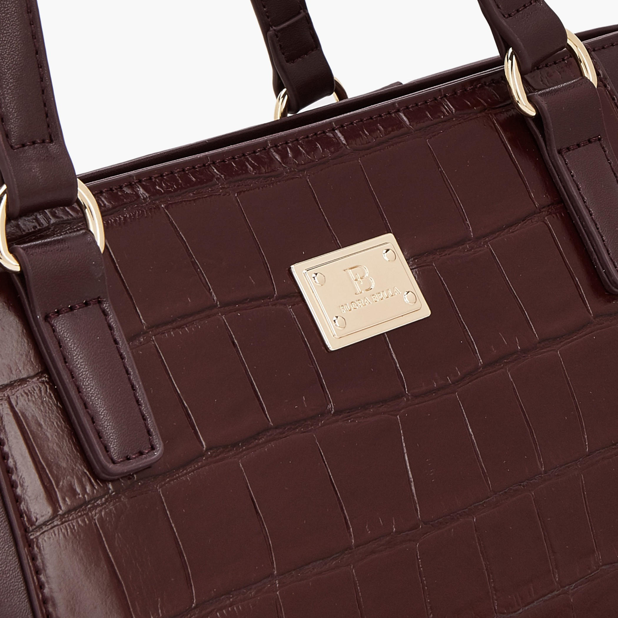 Flora Bella by Shoexpress Textured Tote Bag with Zipper Closure-women-bagsandwallets-handbags-image-4