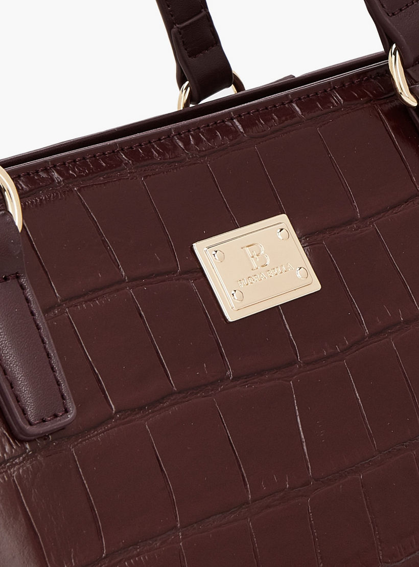 Flora Bella by Shoexpress Textured Tote Bag with Zipper Closure-women-bagsandwallets-handbags-image-4