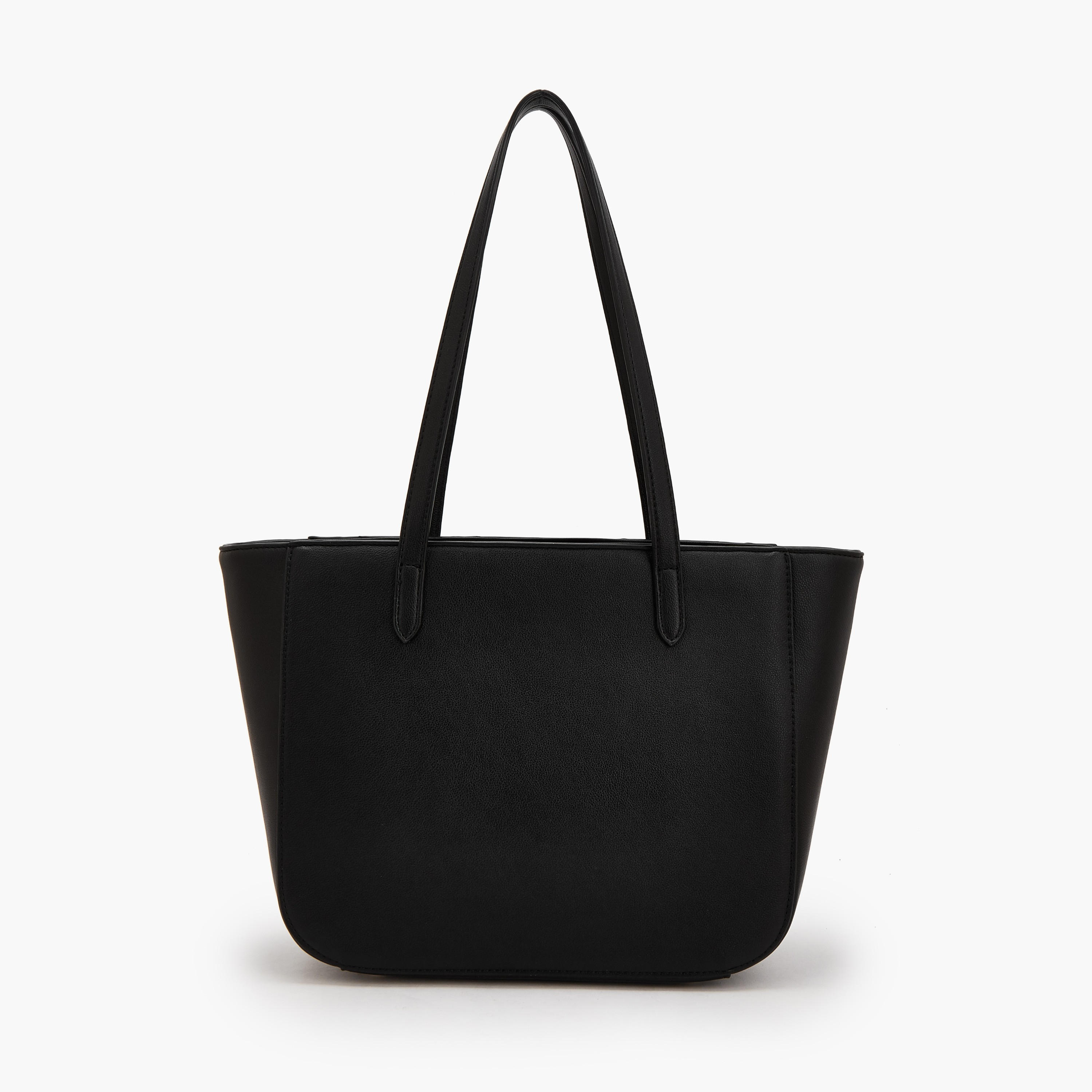 Flora Bella by Shoexpress Chevron Textured Tote Bag with Zipper Closure-women-bagsandwallets-handbags-image-2
