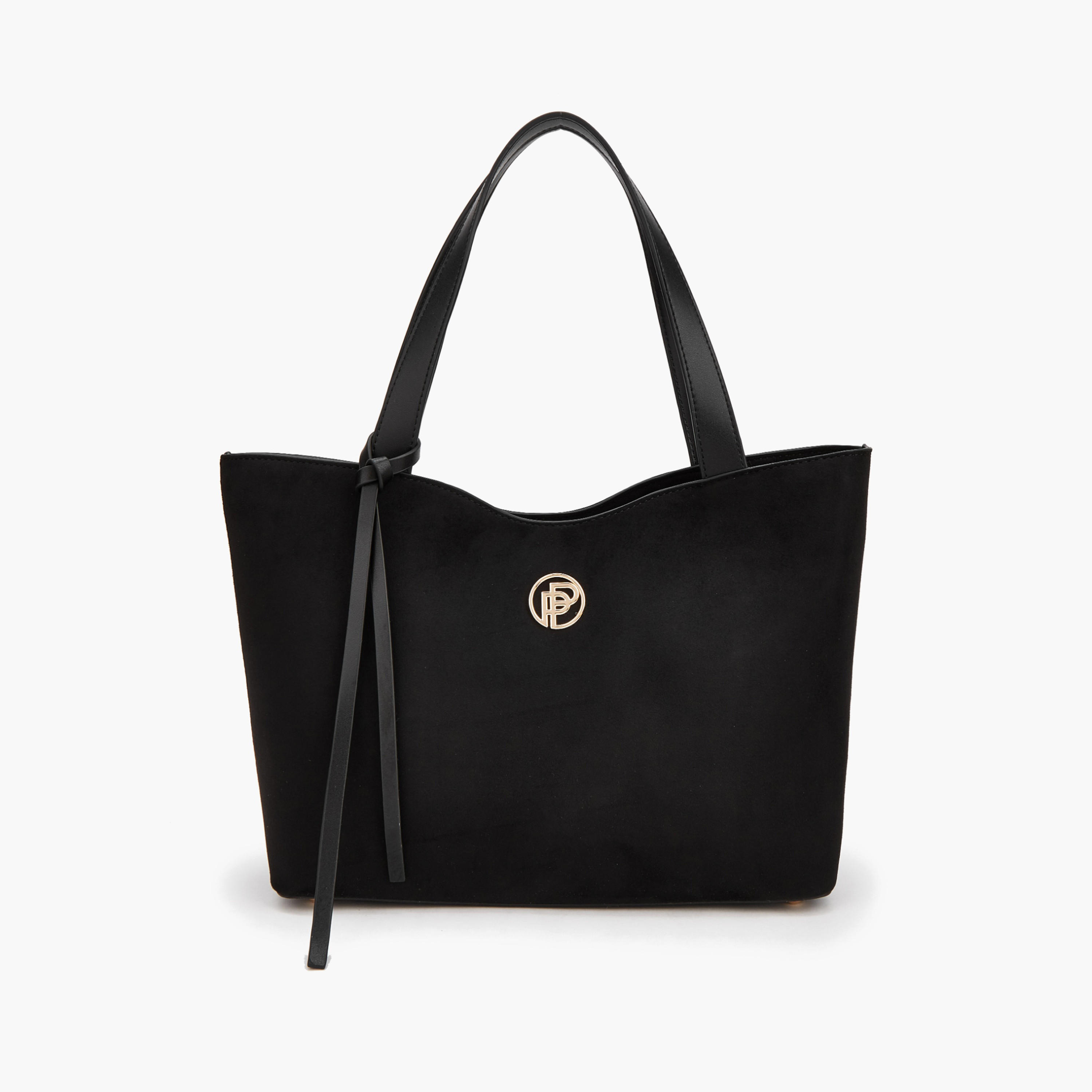 Peppermint Textured Tote Bag with Zip Closure-women-bagsandwallets-handbags-image-1