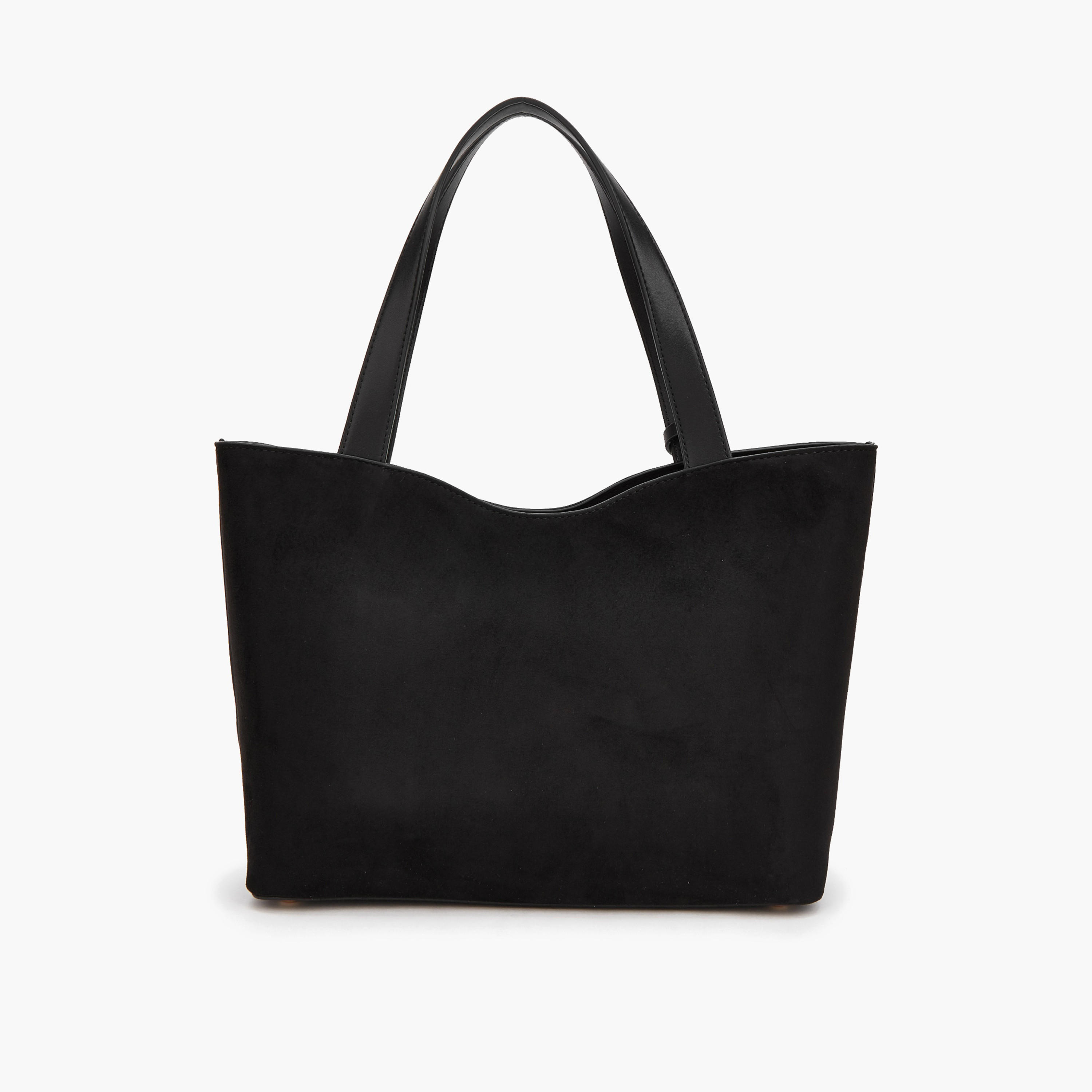 Peppermint Textured Tote Bag with Zip Closure-women-bagsandwallets-handbags-image-2