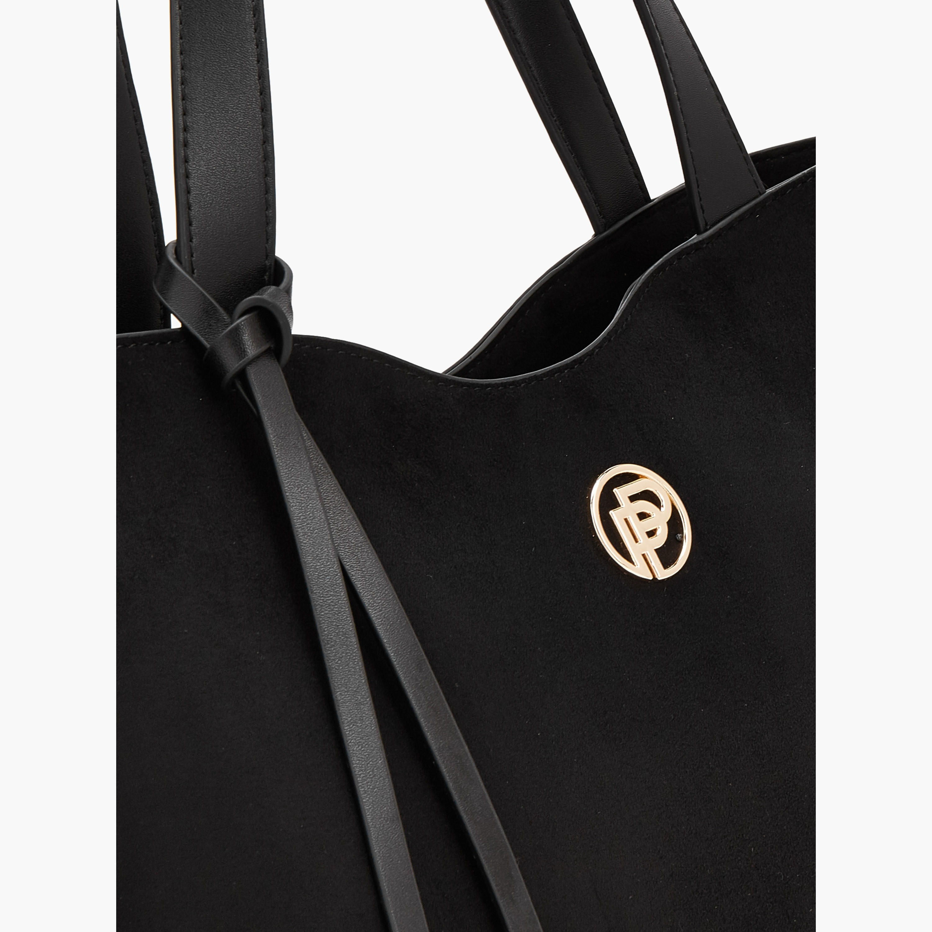 Peppermint Textured Tote Bag with Zip Closure-women-bagsandwallets-handbags-image-4