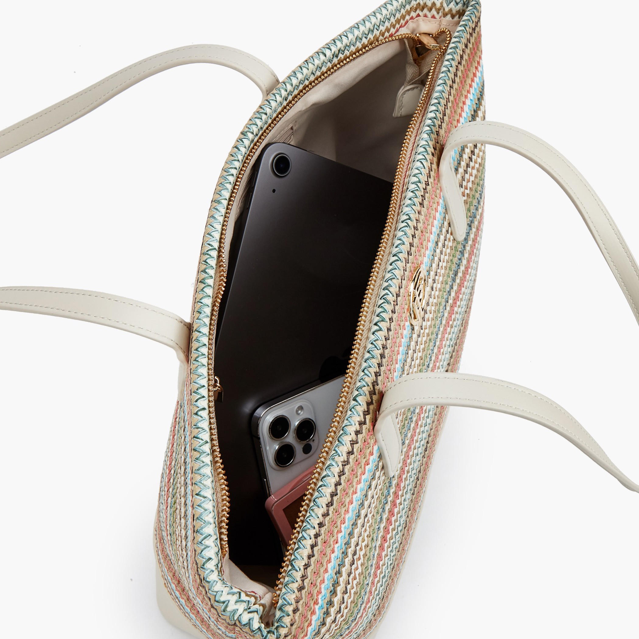 شنطة توتي بارزة الملمس بسحاب إغلاق من بيبرمينت-women-bagsandwallets-handbags-image-7