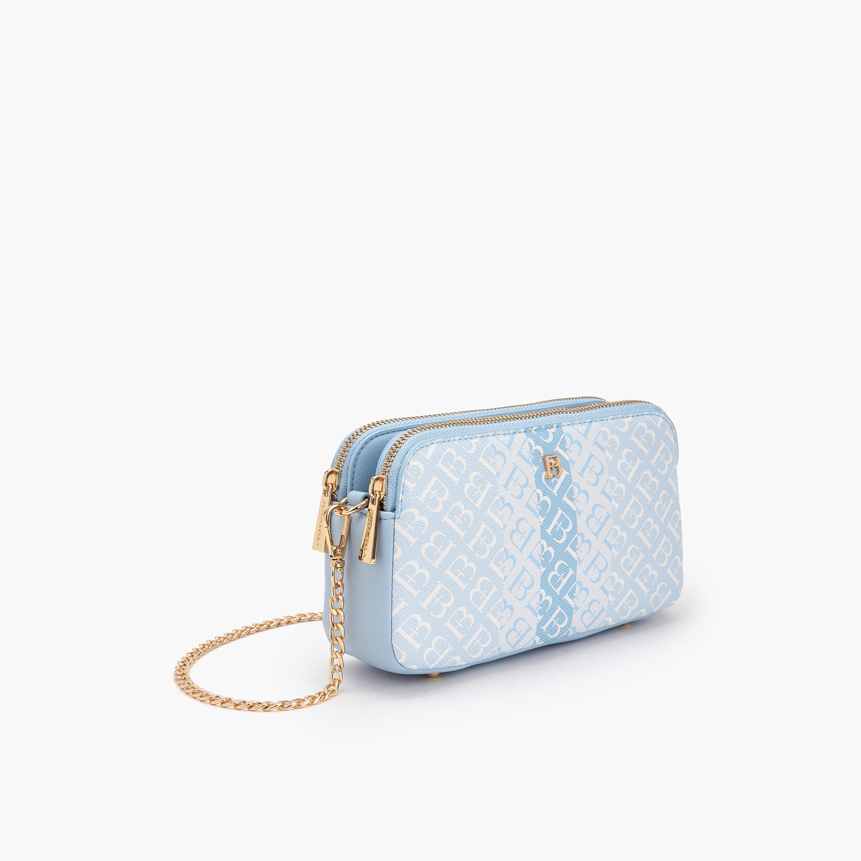 شنطة كروس بودي بطبعات مونوجرام مع حزام سلسلة من فلورا بيلا-women-bagsandwallets-handbags-image-2