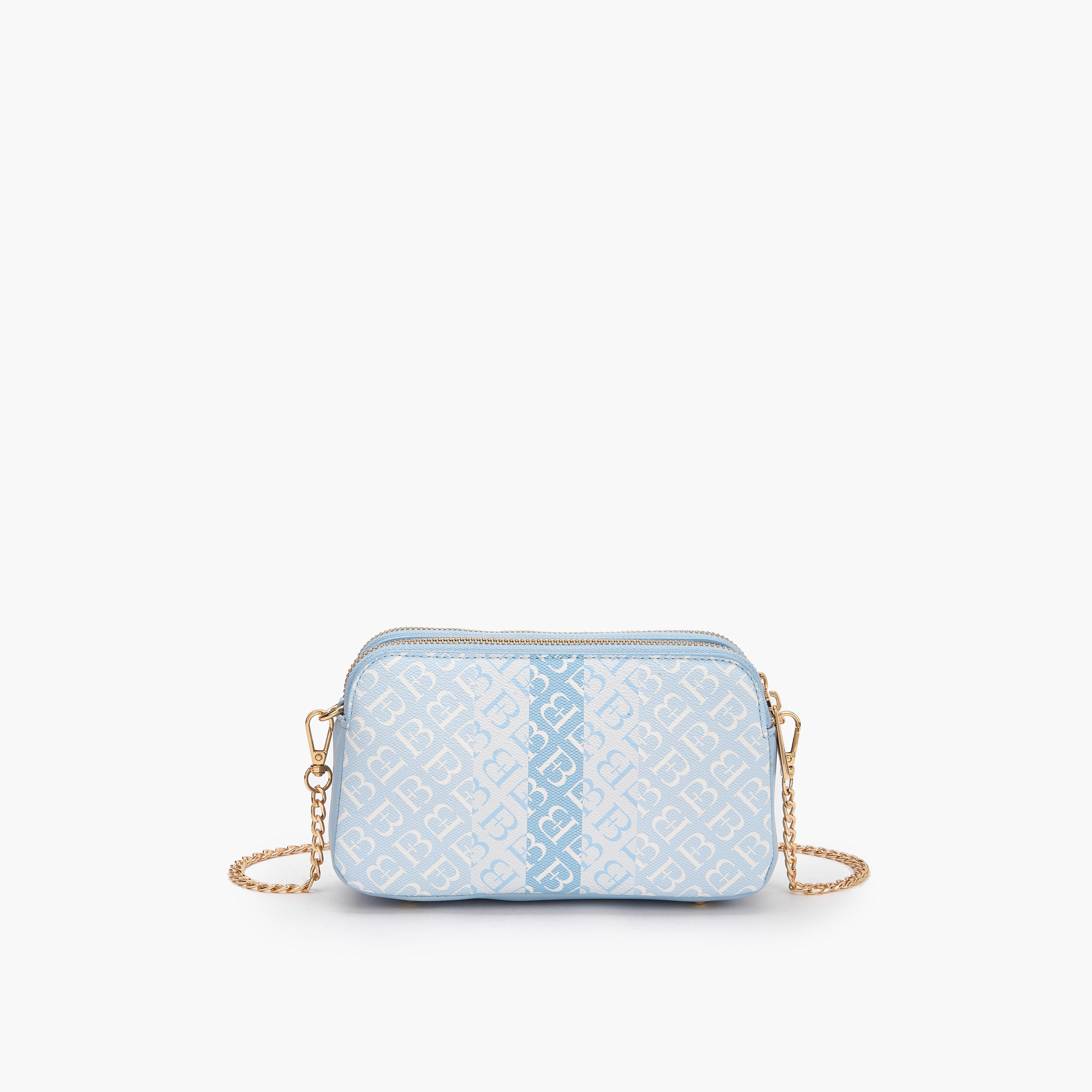شنطة كروس بودي بطبعات مونوجرام مع حزام سلسلة من فلورا بيلا-women-bagsandwallets-handbags-image-4