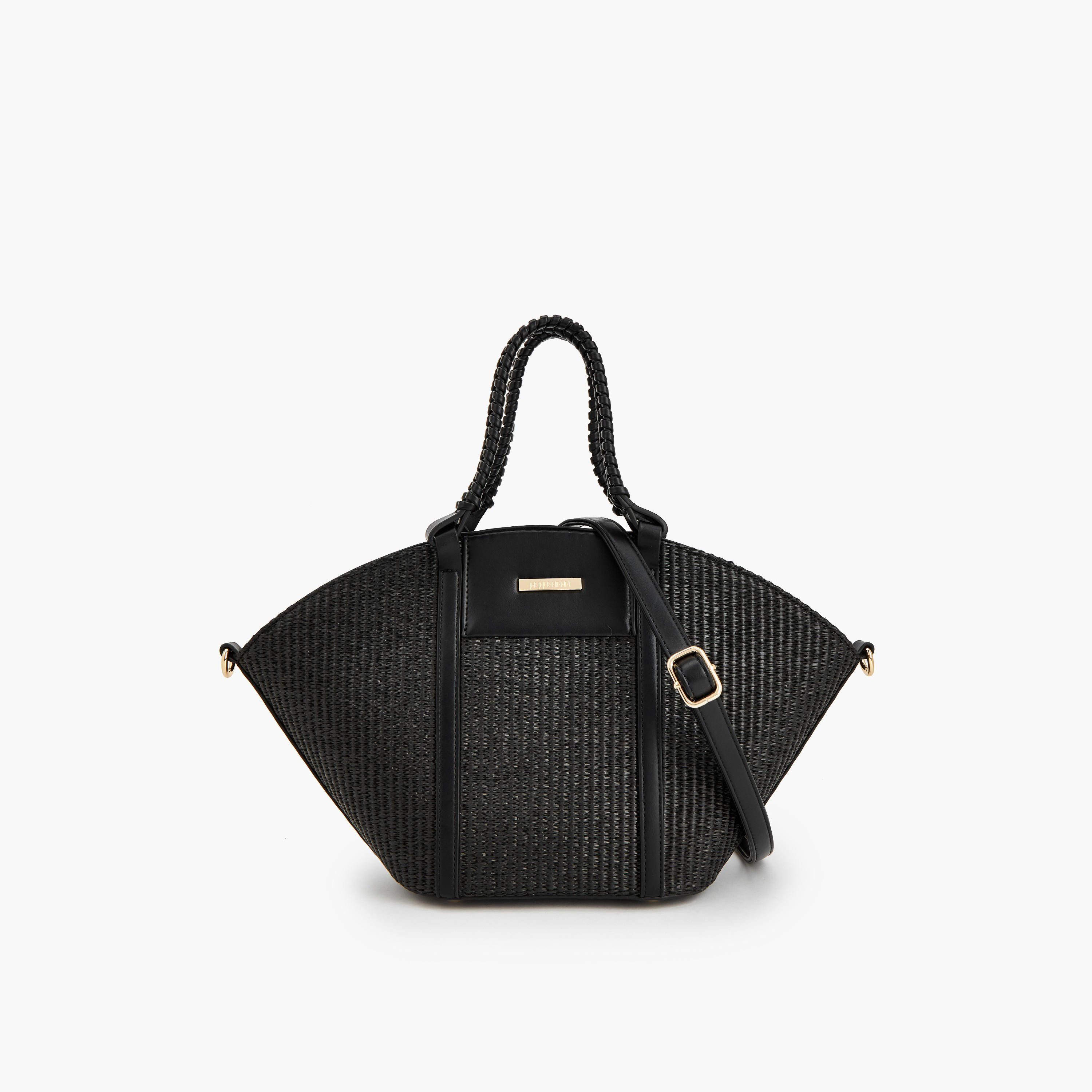 Peppermint Textured Tote Bag with Double Handle-women-bagsandwallets-handbags-image-1