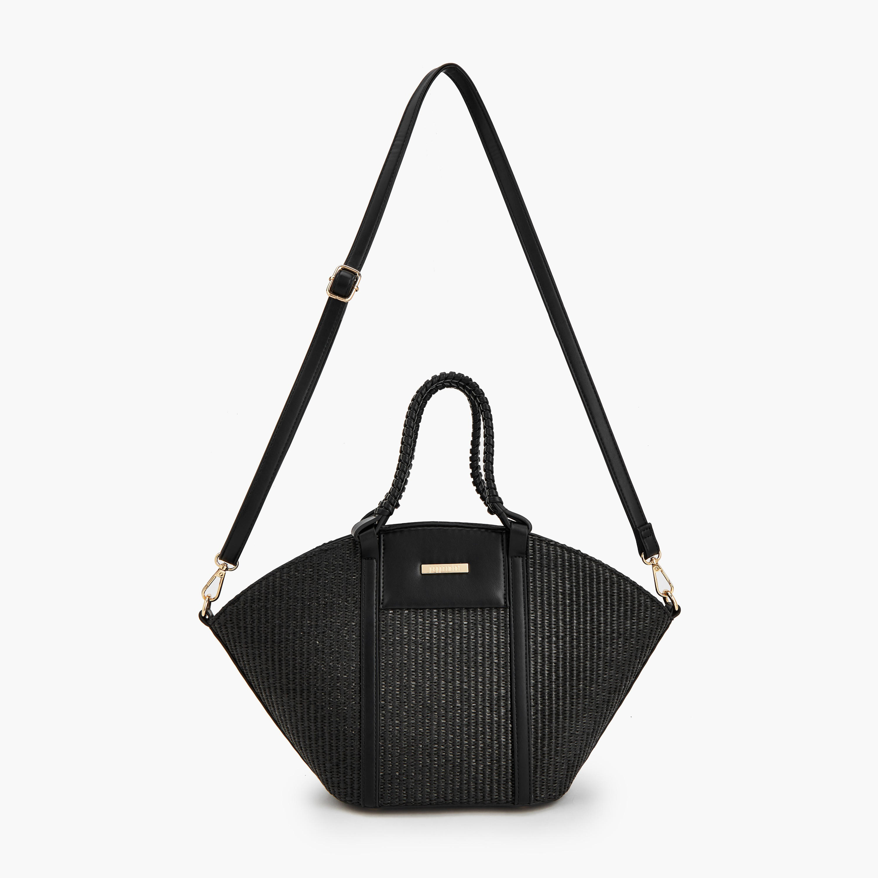 Peppermint Textured Tote Bag with Double Handle-women-bagsandwallets-handbags-image-2