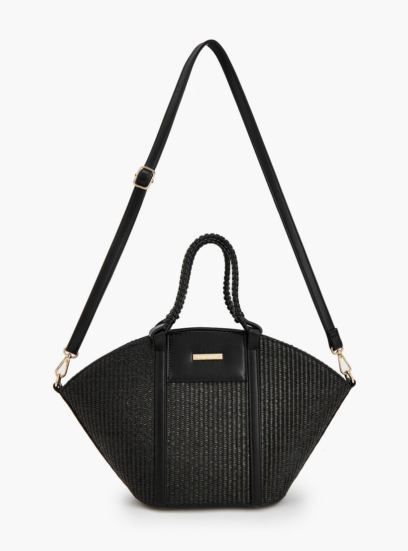 Peppermint Textured Tote Bag with Double Handle-women-bagsandwallets-handbags-image-2